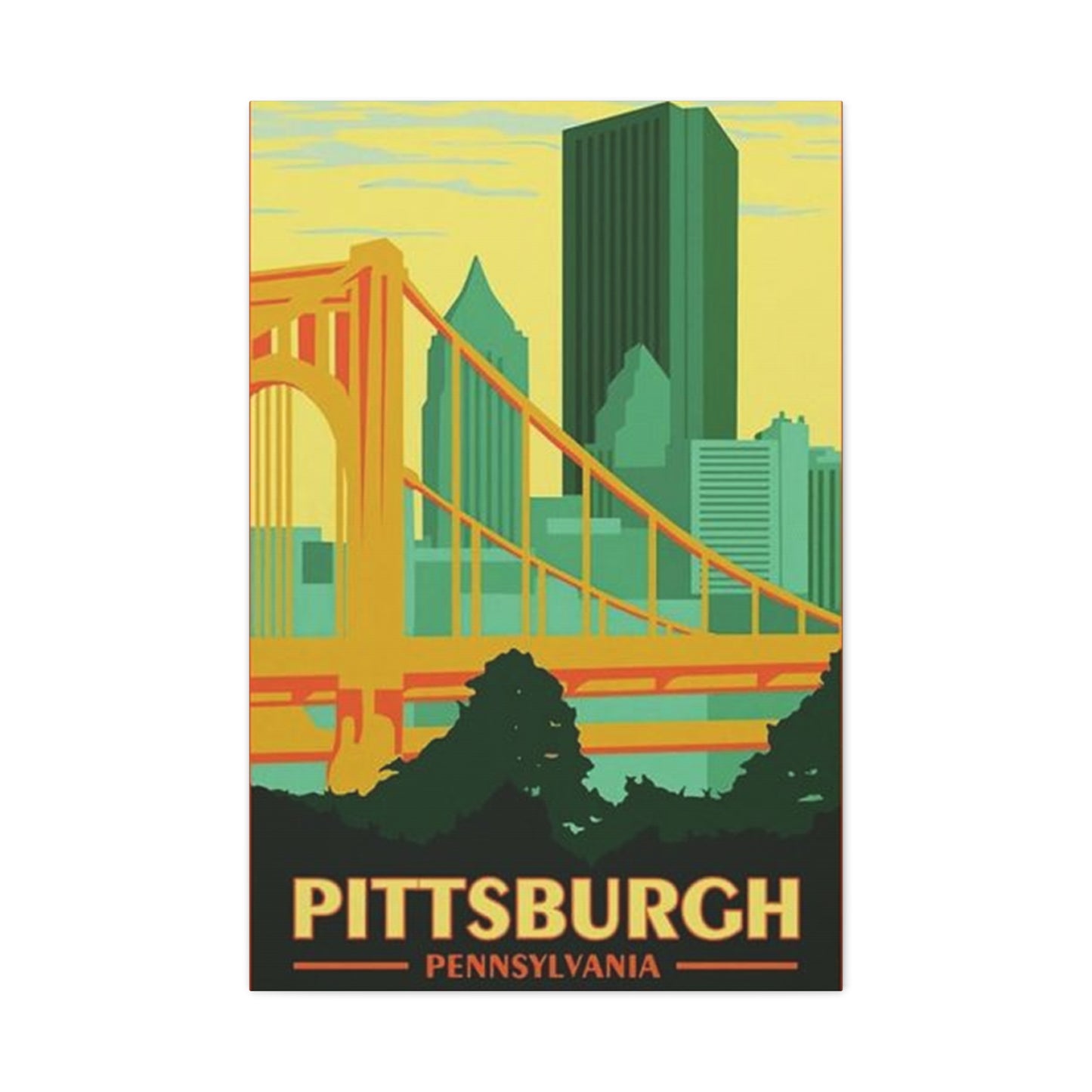 Steel Bridge Pittsburgh Poster Wall Art & Canvas Prints