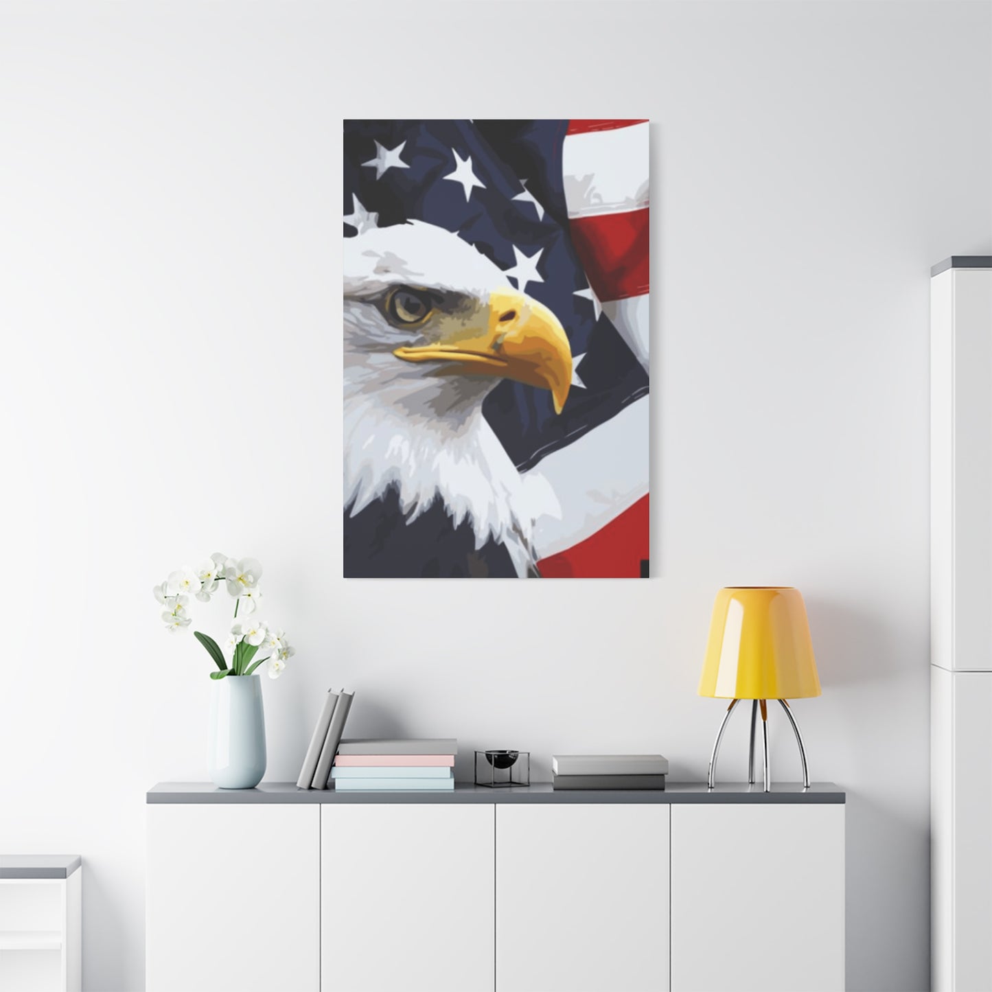Eagle and American Flag Wall Art & Canvas Prints