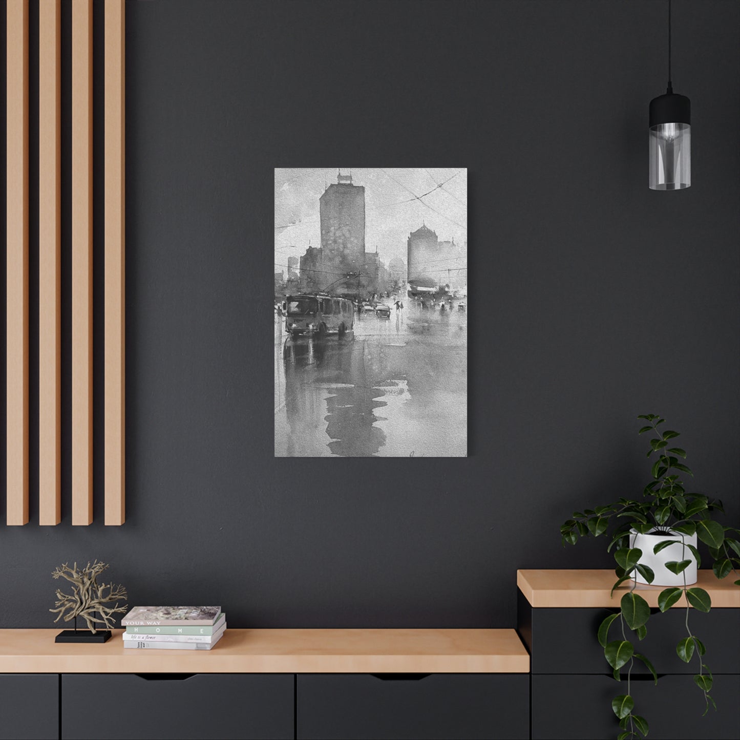Black & White Town Wall Art & Canvas Prints