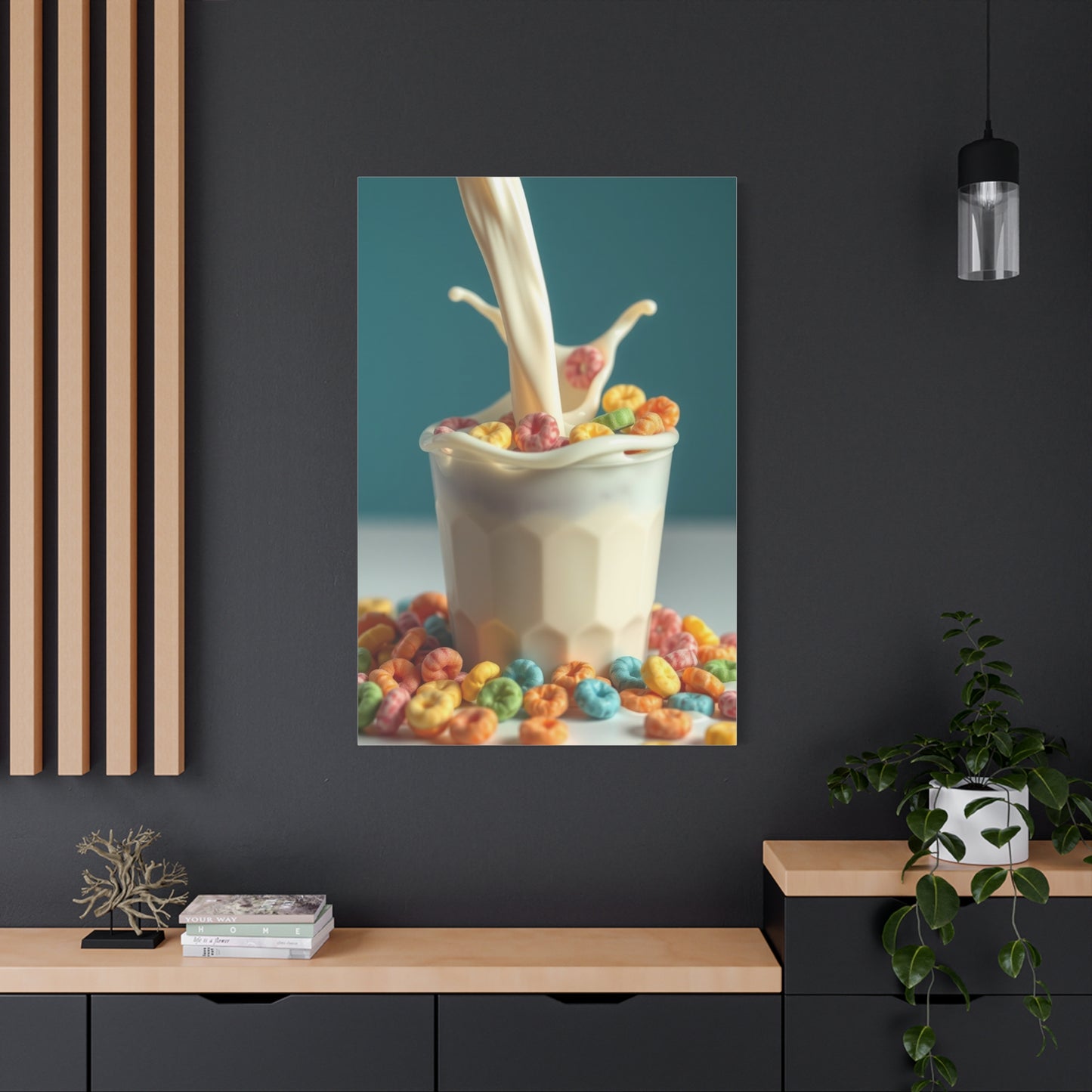 Ethereal Loops in Cream Canvas Wall Art & Canvas Print