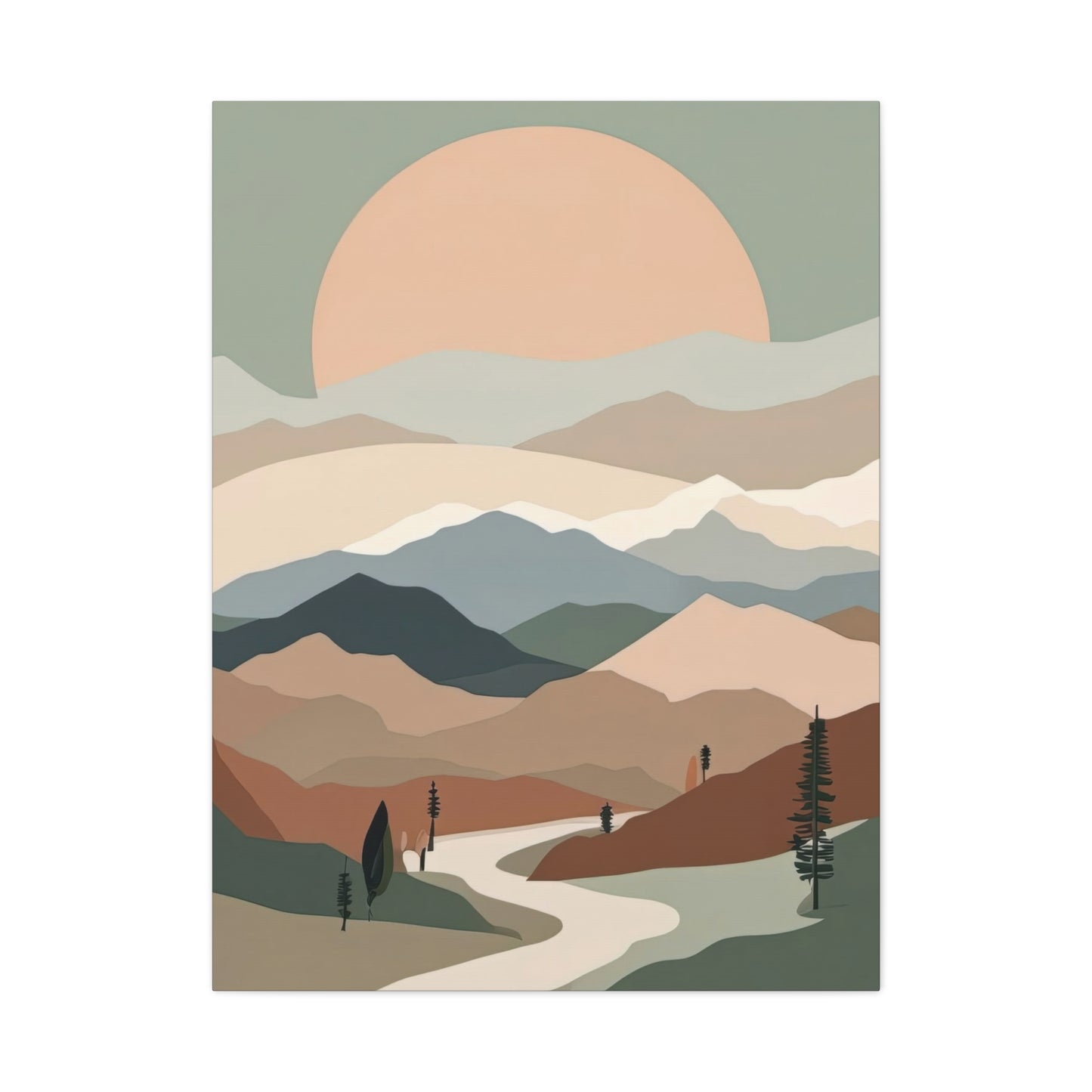Warm Green Landscape Earth Tones Wall Art & Canvas Prints