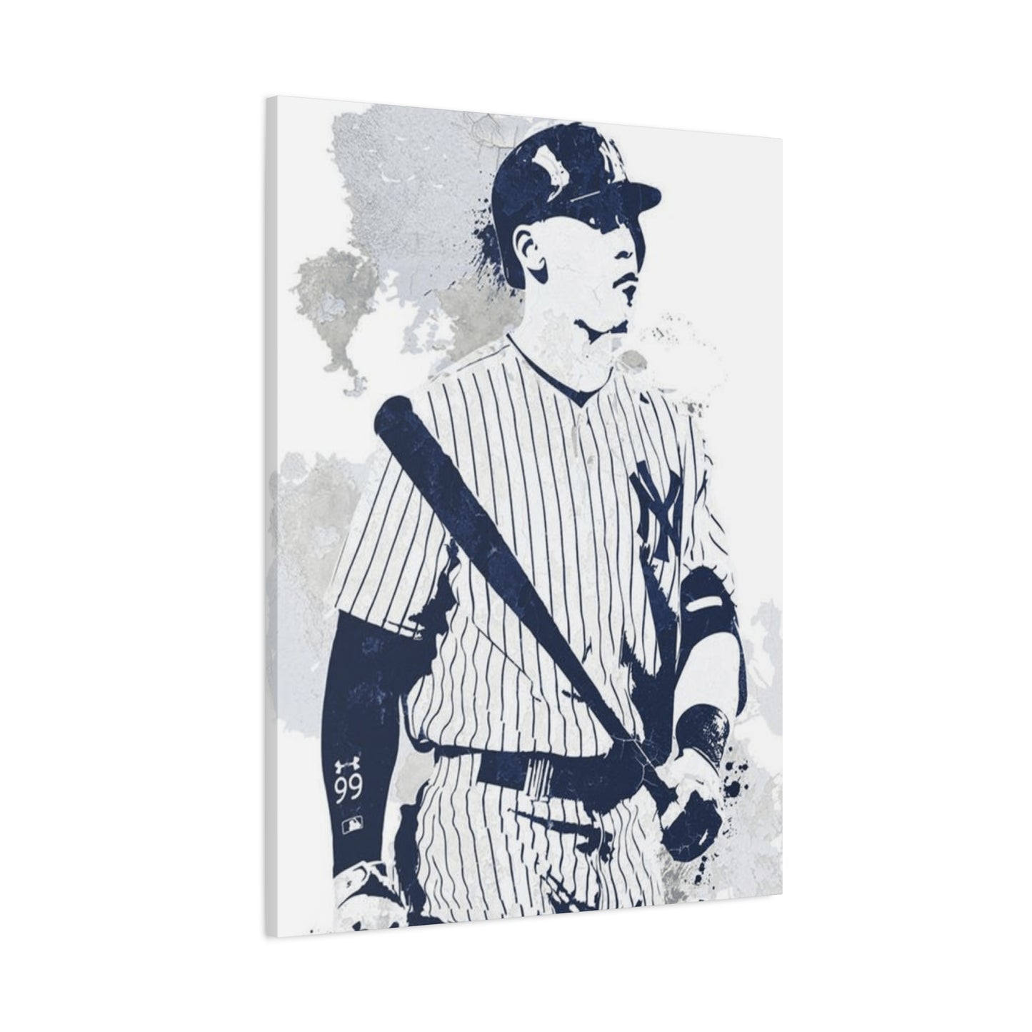 Blue Baseball Drawing Wall Art & Canvas Prints
