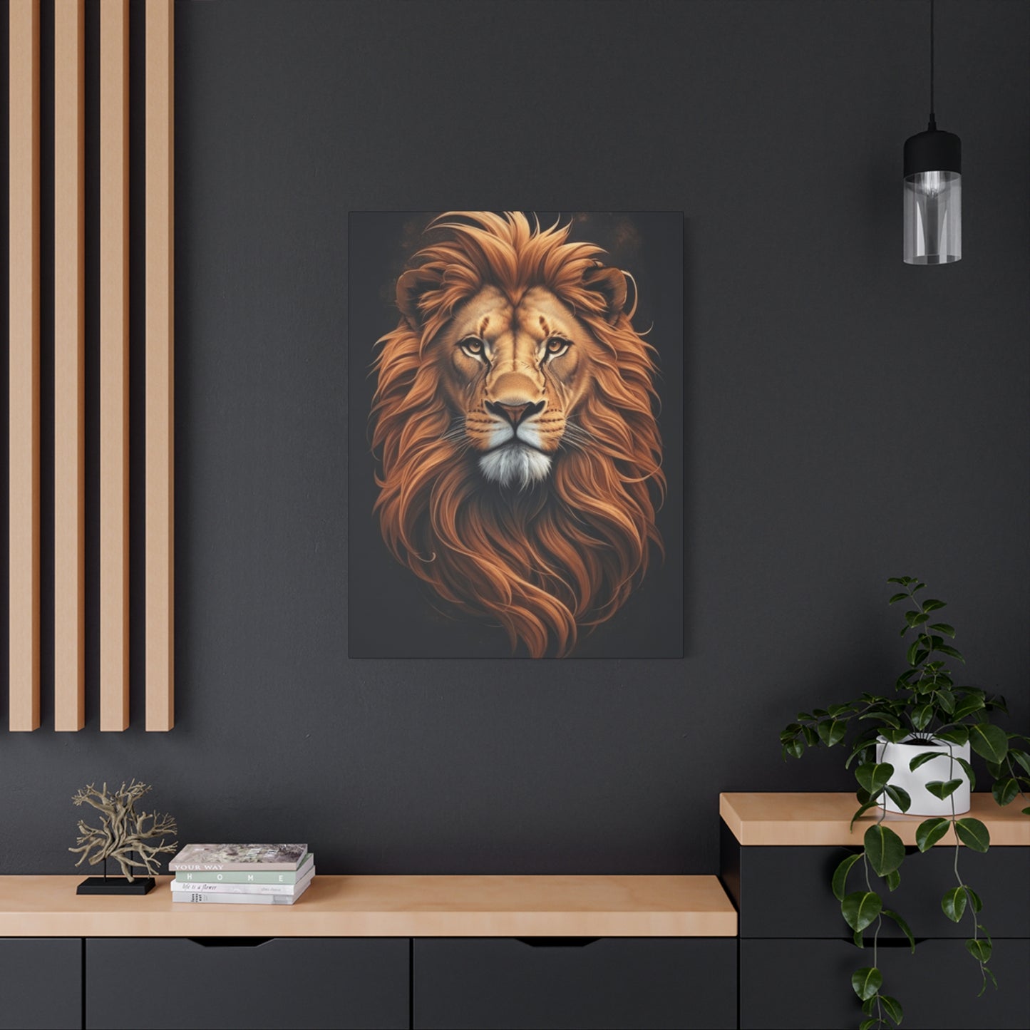 Wild Lion Abstract Portrait Wall Art & Canvas Prints