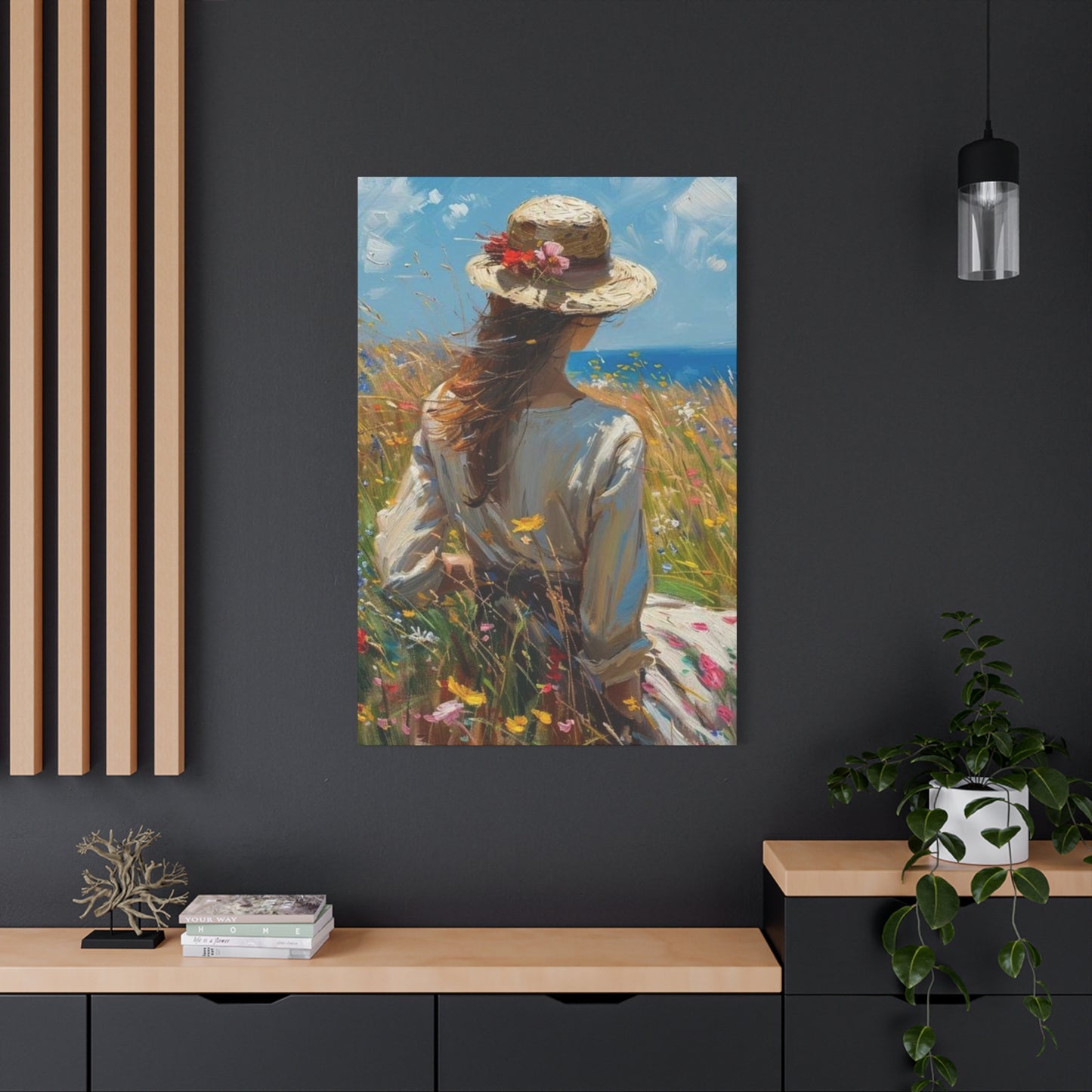 Woman by the Sea Wall Art & Canvas Prints