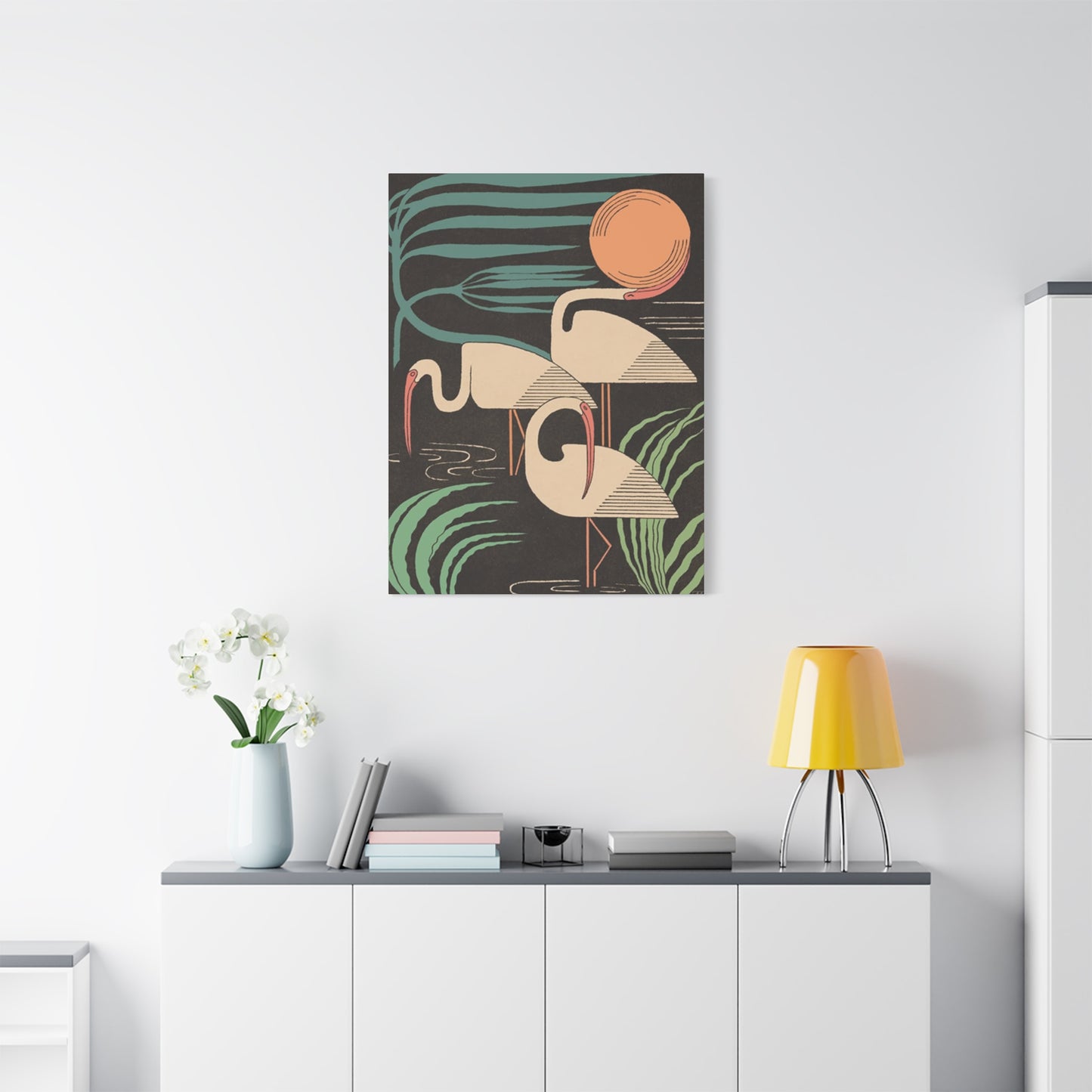 Herons In Lake Wall Art & Canvas Prints
