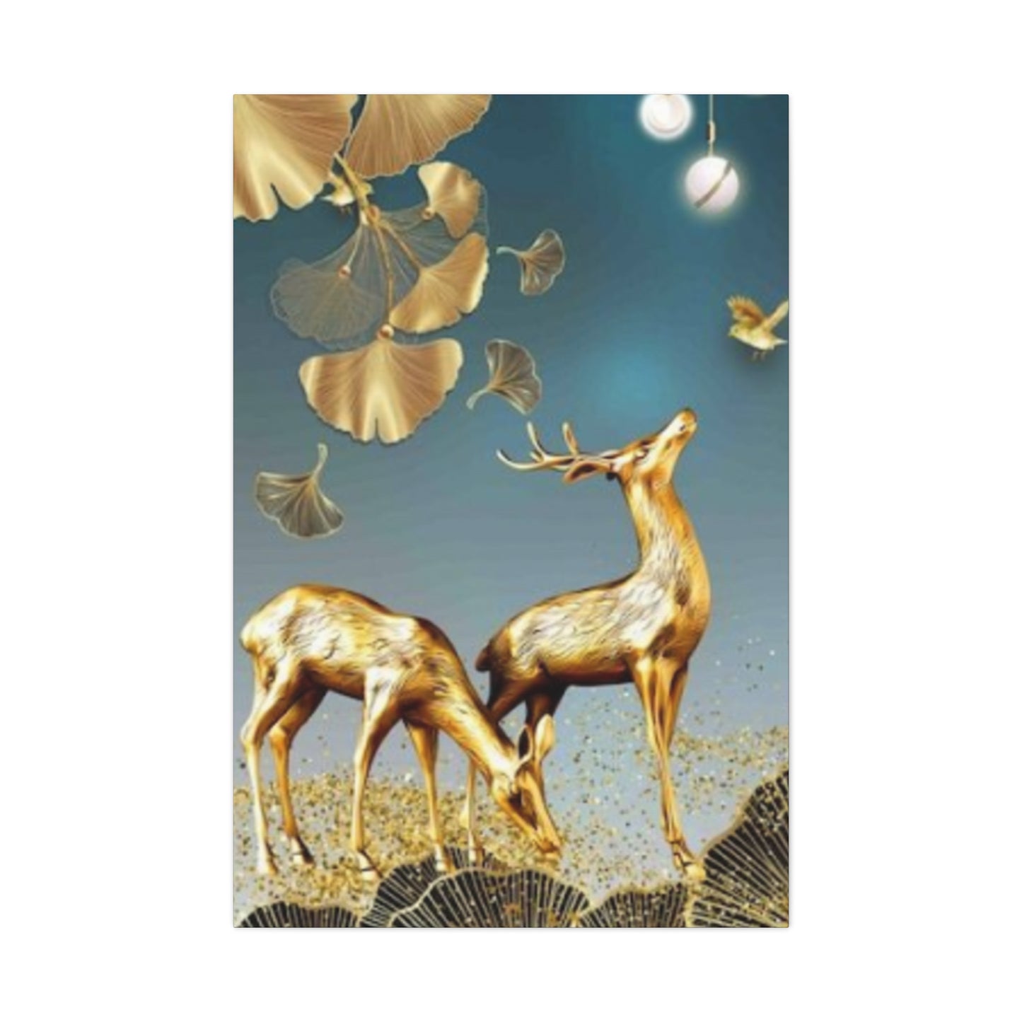 Golden Deer Wall Art & Canvas Prints