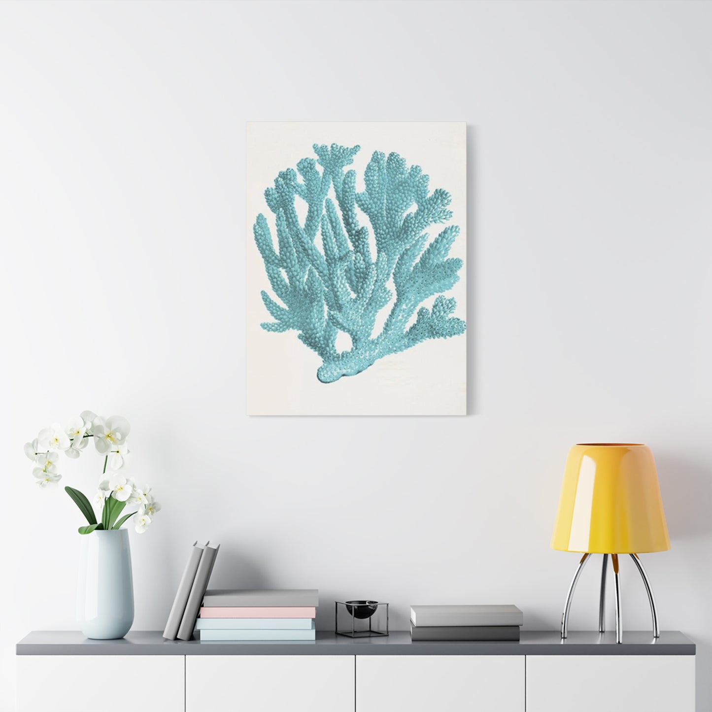 Blue Sea Herb Drawing Wall Art & Canvas Prints