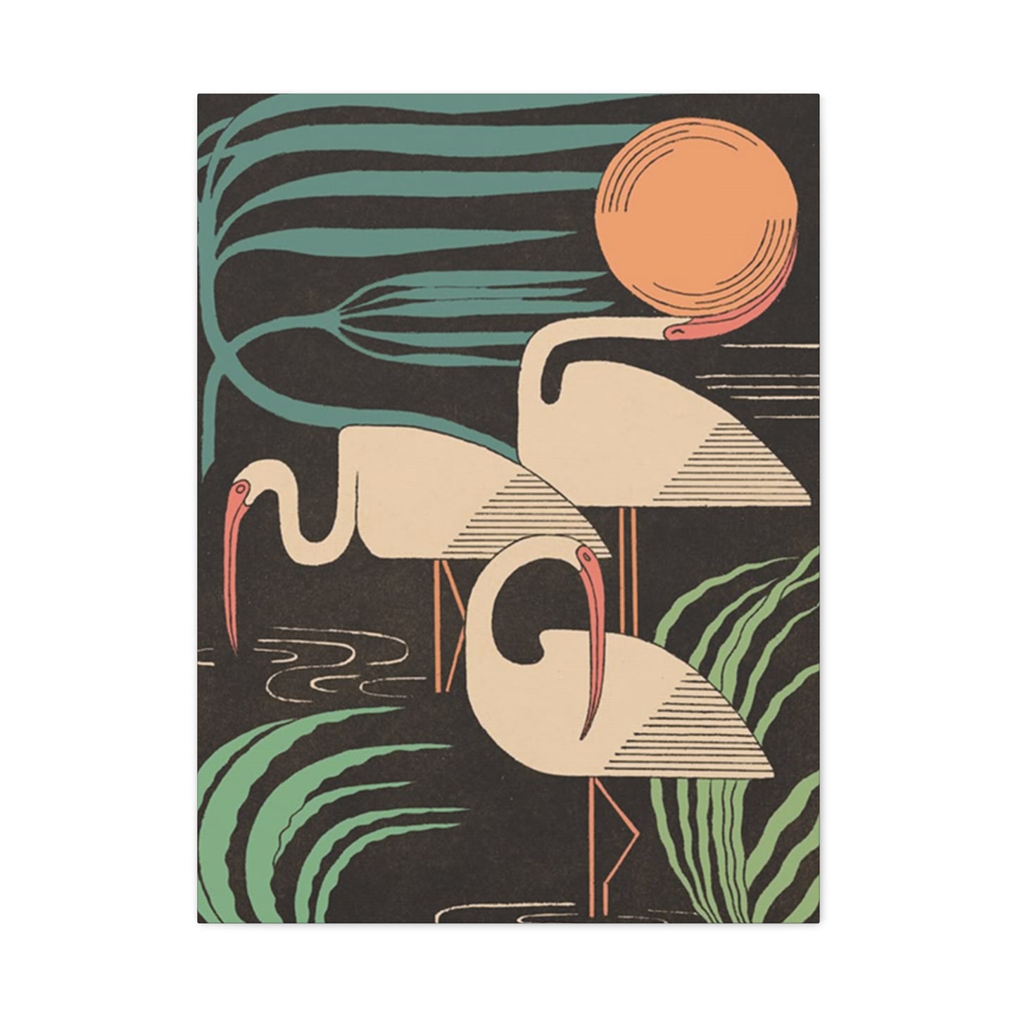 Herons In Lake Wall Art & Canvas Prints