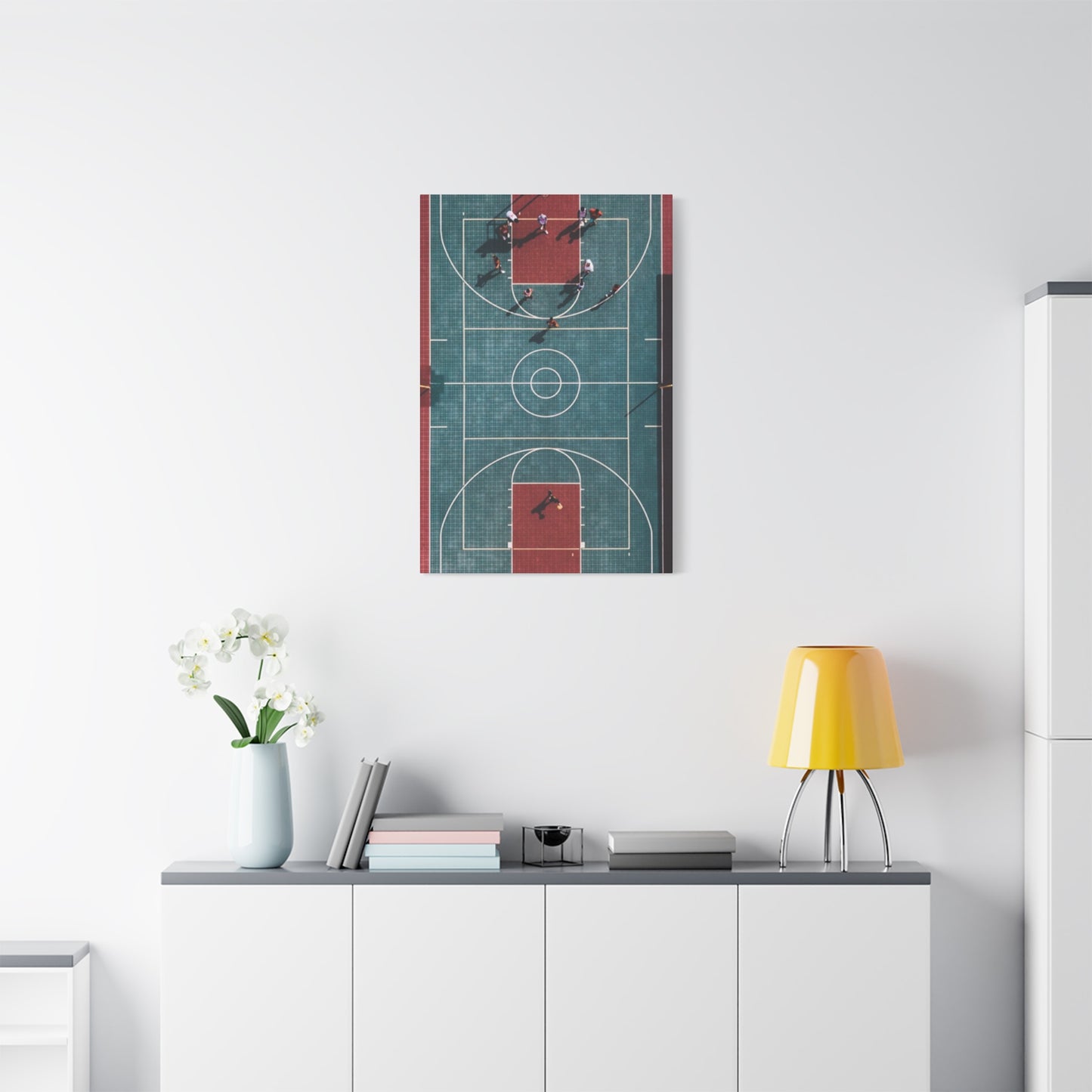 Basketball Court Top View Wall Art & Canvas Prints