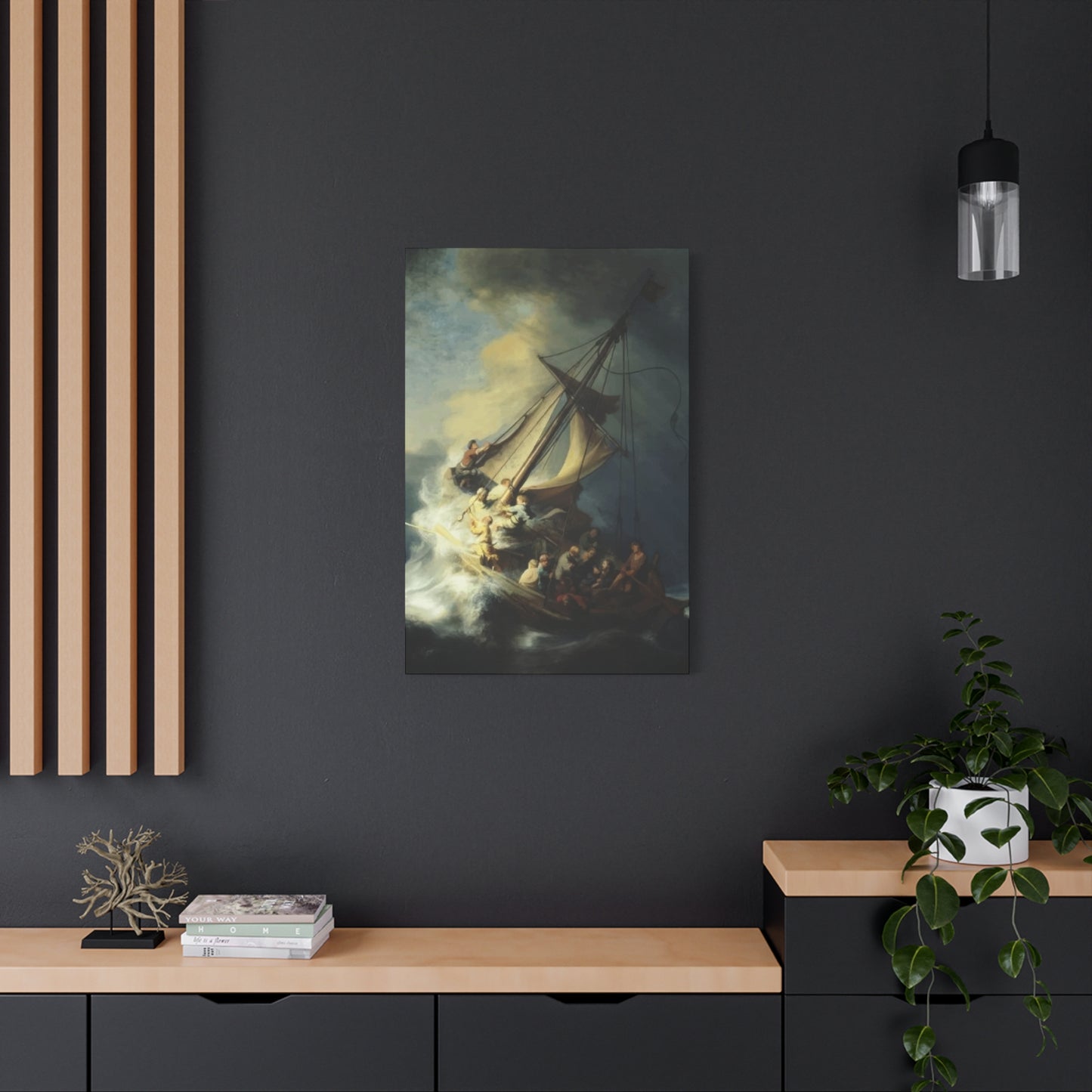 Boat in Storm Wall Art & Canvas Prints
