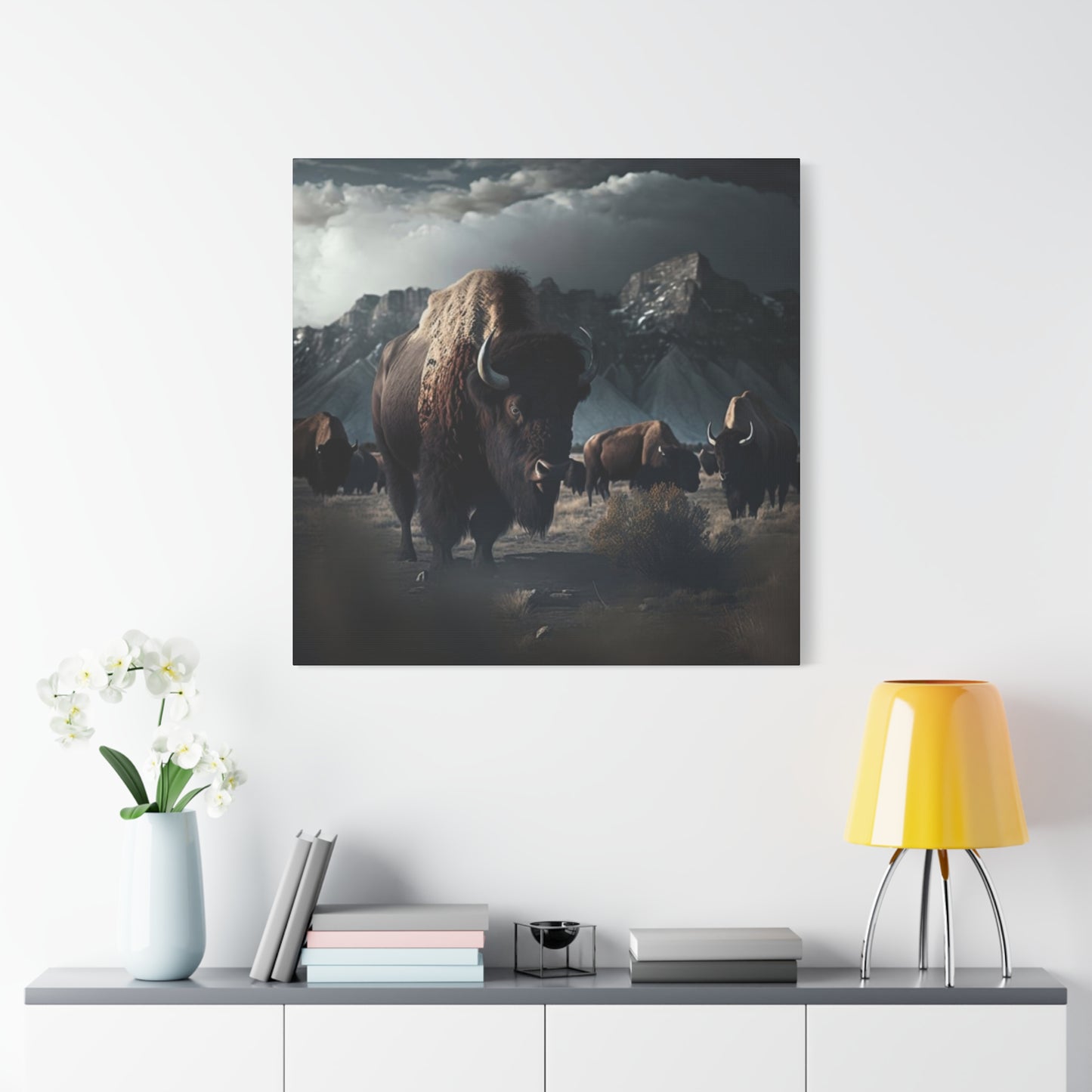 Mountain Bisons Wall Art & Canvas Prints