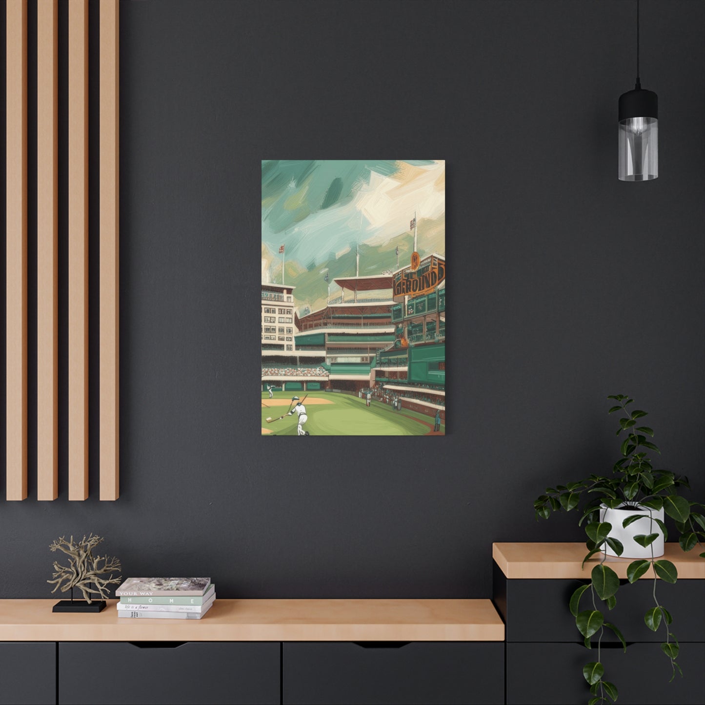 Baseball Game Painting Wall Art & Canvas Prints