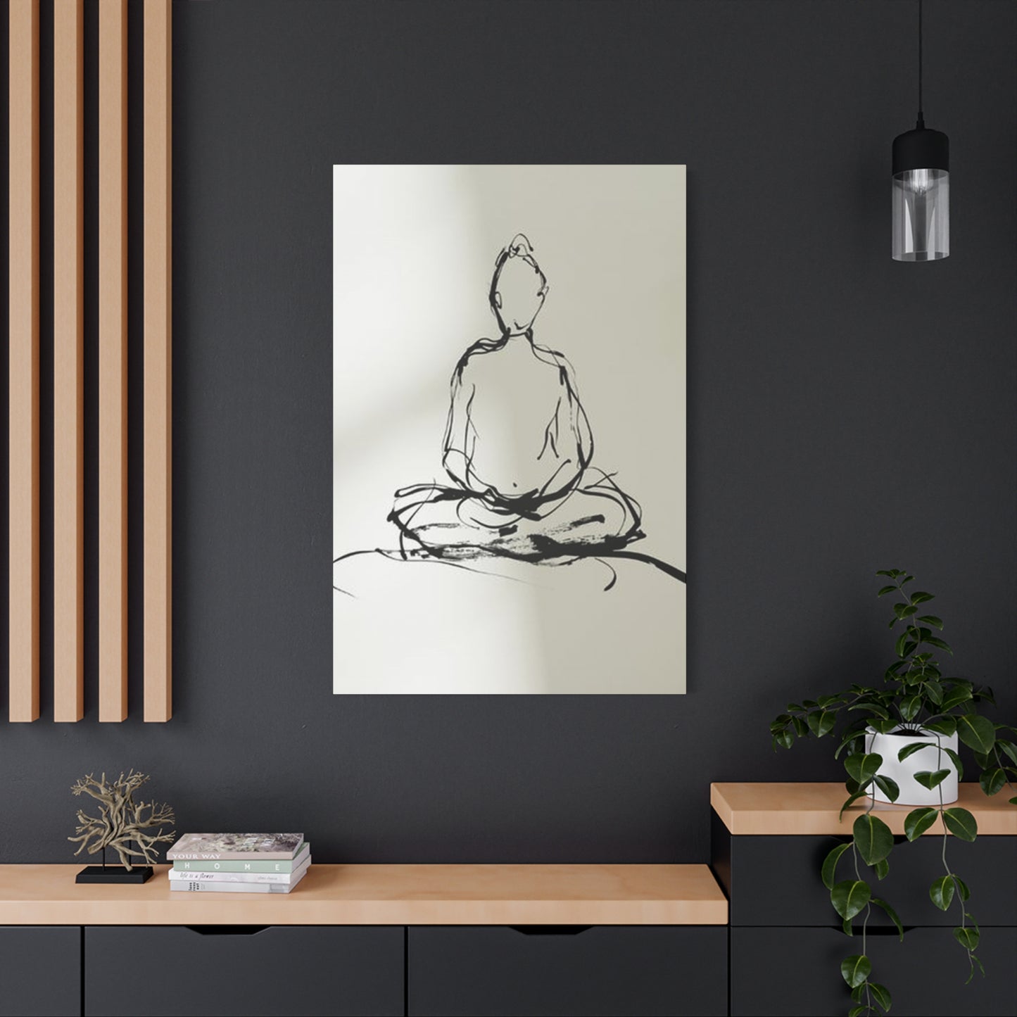 Buddha Yoga Drawing Wall Art & Canvas Prints