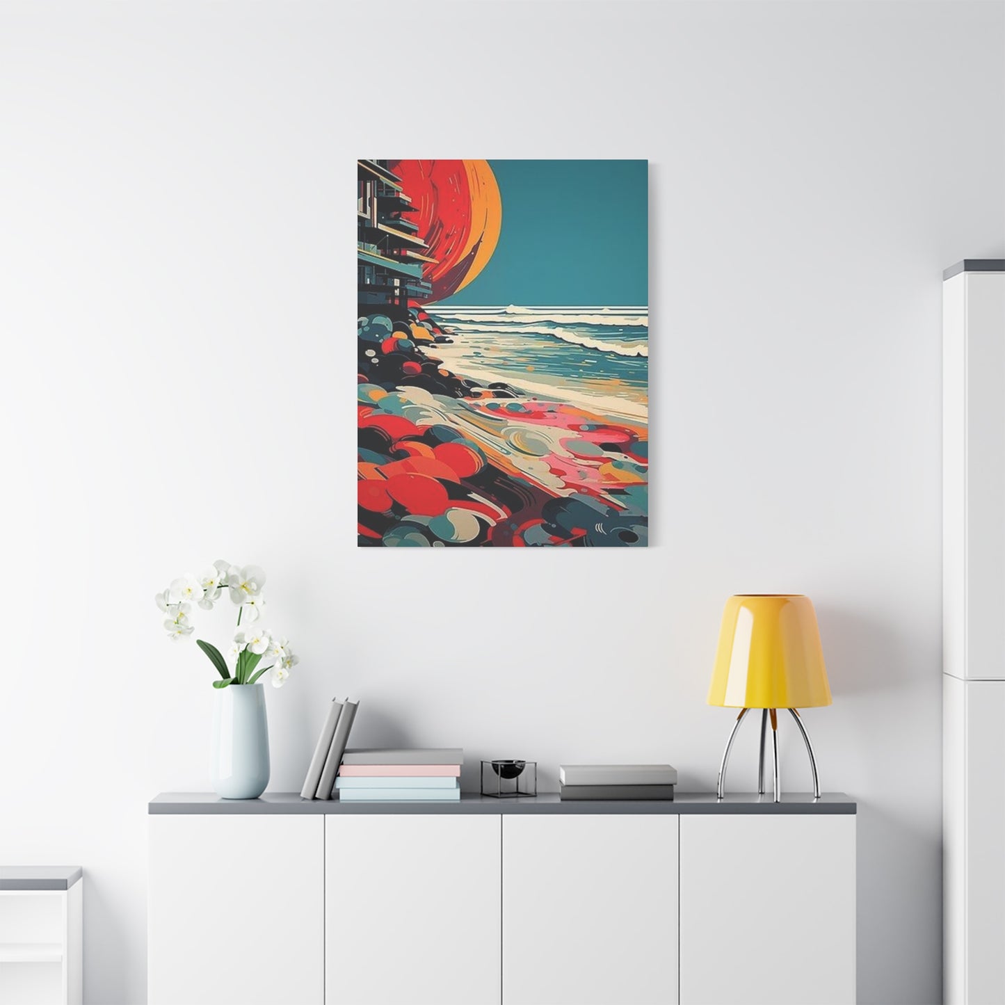 Abstract Sunset On A Beach Wall Art & Canvas Prints