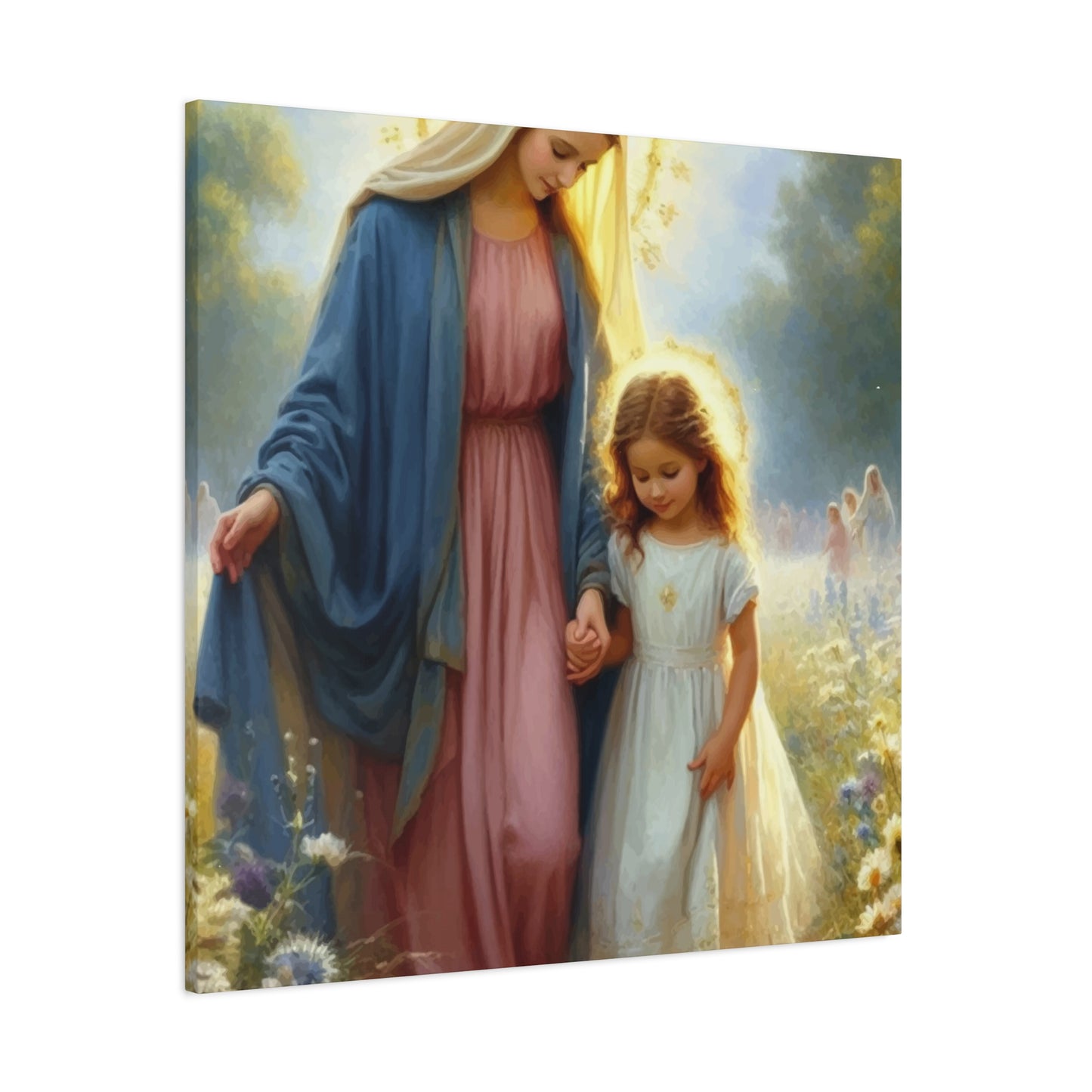 Christian Mother with Little Girl Wall Art & Canvas Prints