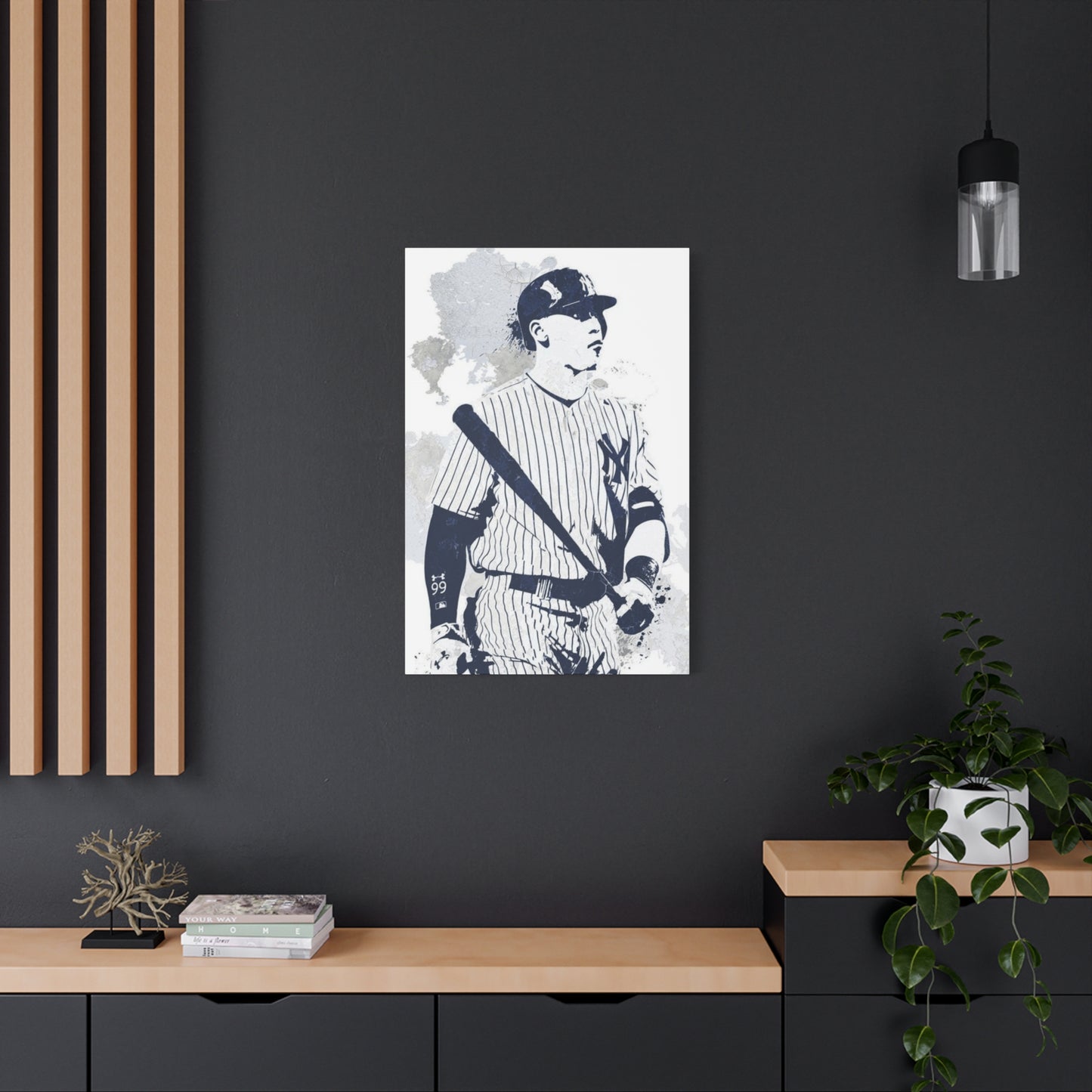 Blue Baseball Drawing Wall Art & Canvas Prints