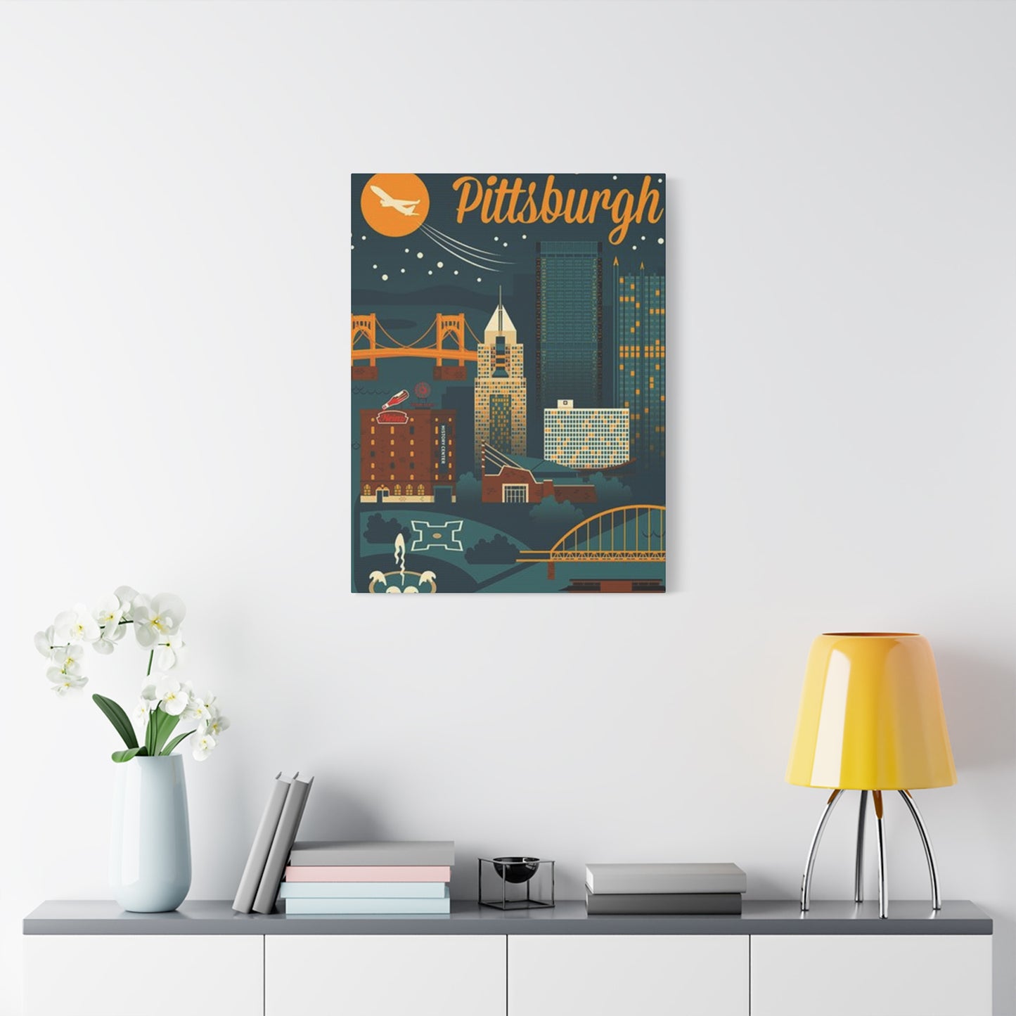 Pittsburgh Skyscraper Poster Wall Art & Canvas Prints