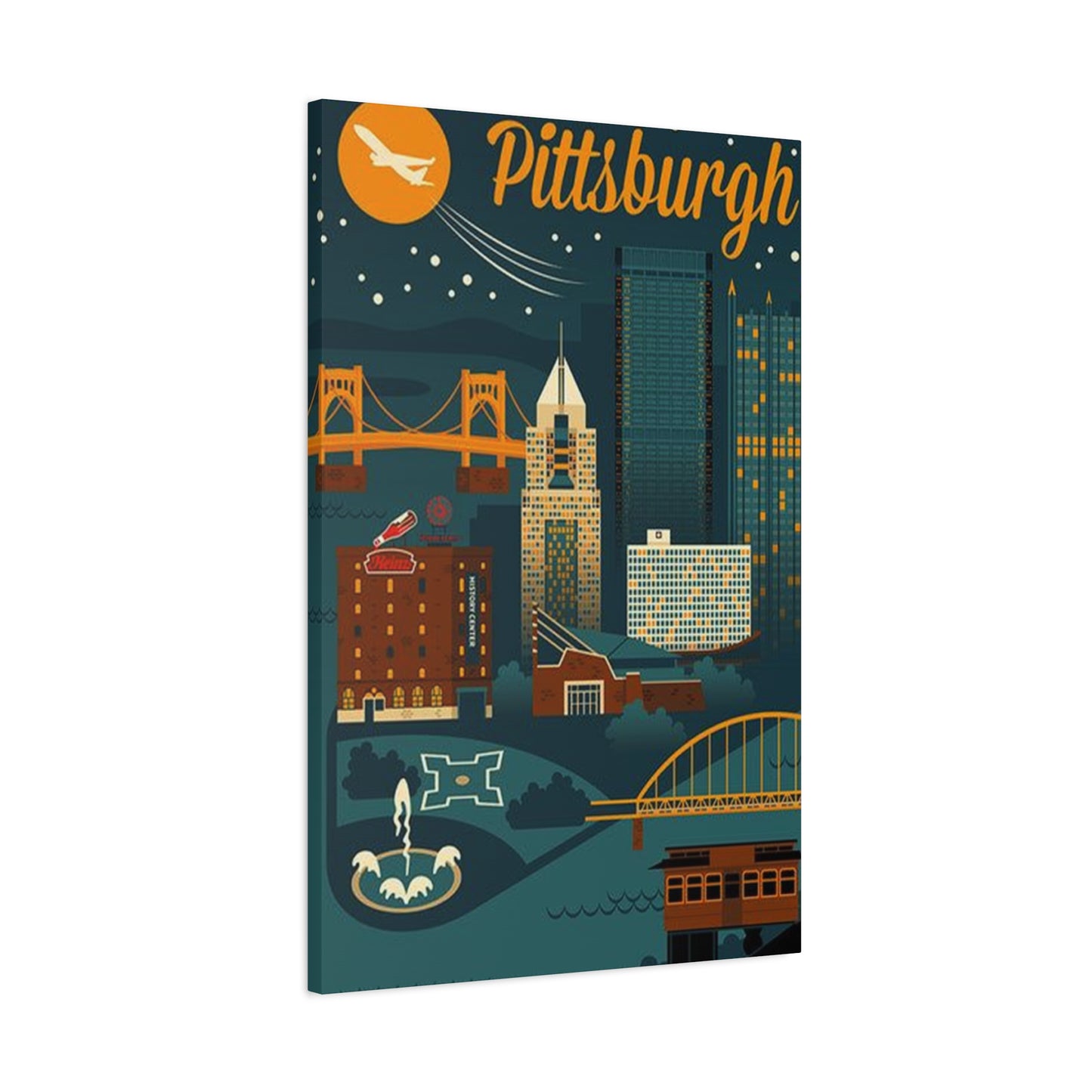 Pittsburgh Skyscraper Poster Wall Art & Canvas Prints