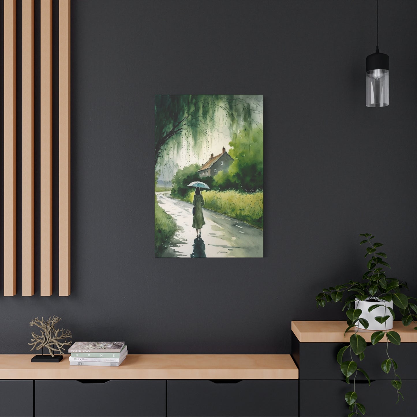 Girl In Rain Wall Art & Canvas Prints