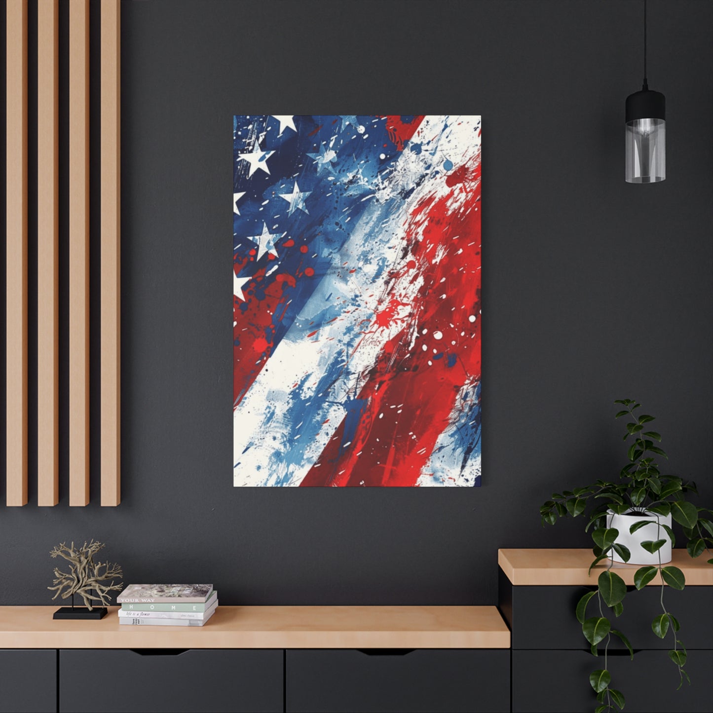 Abstract American Flag Painting Wall Art & Canvas Prints