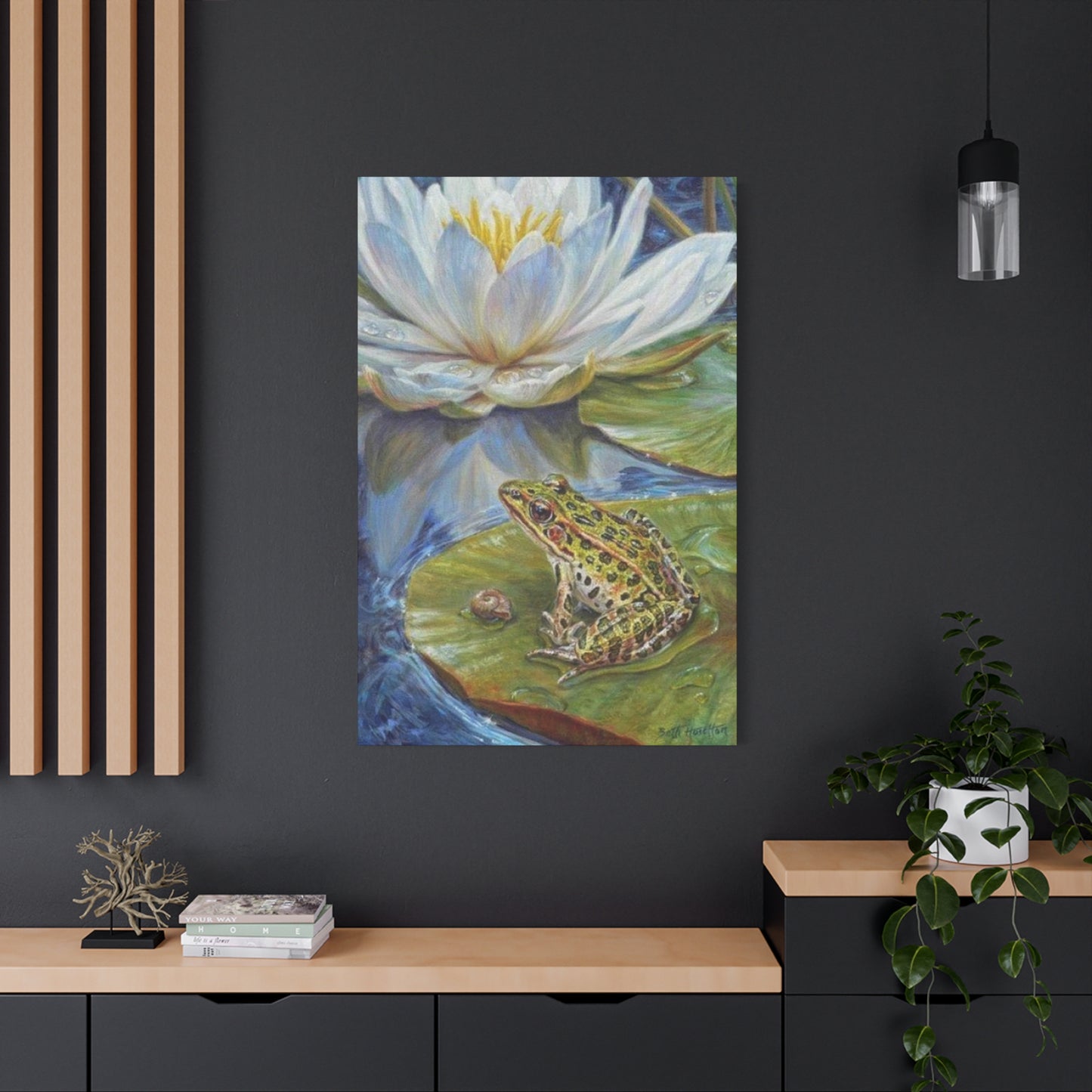 Frog in Pond Wall Art & Canvas Prints