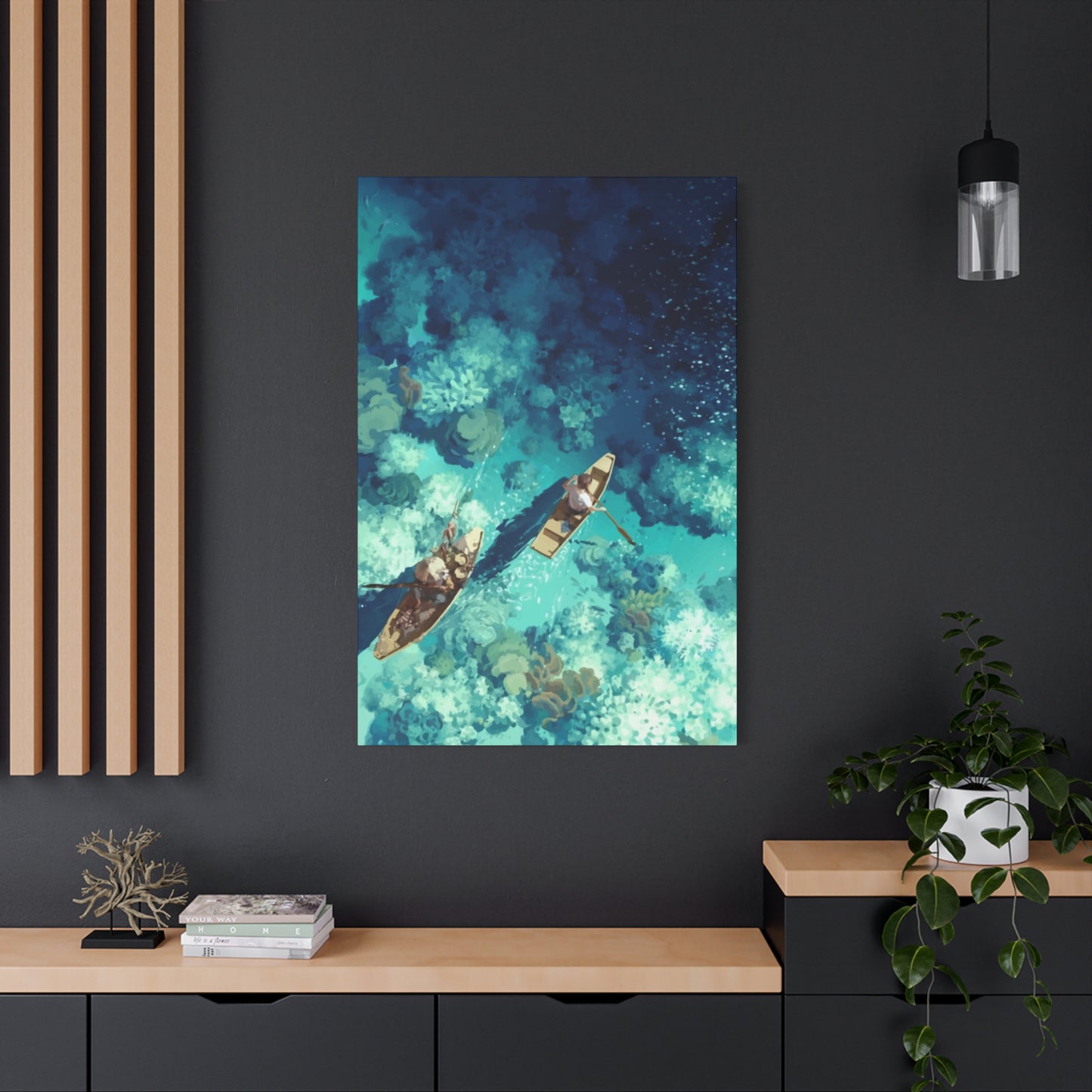 Boat in Sea 3d View Wall Art & Canvas Prints