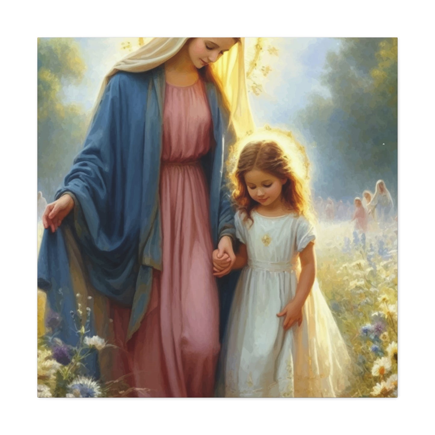 Christian Mother with Little Girl Wall Art & Canvas Prints