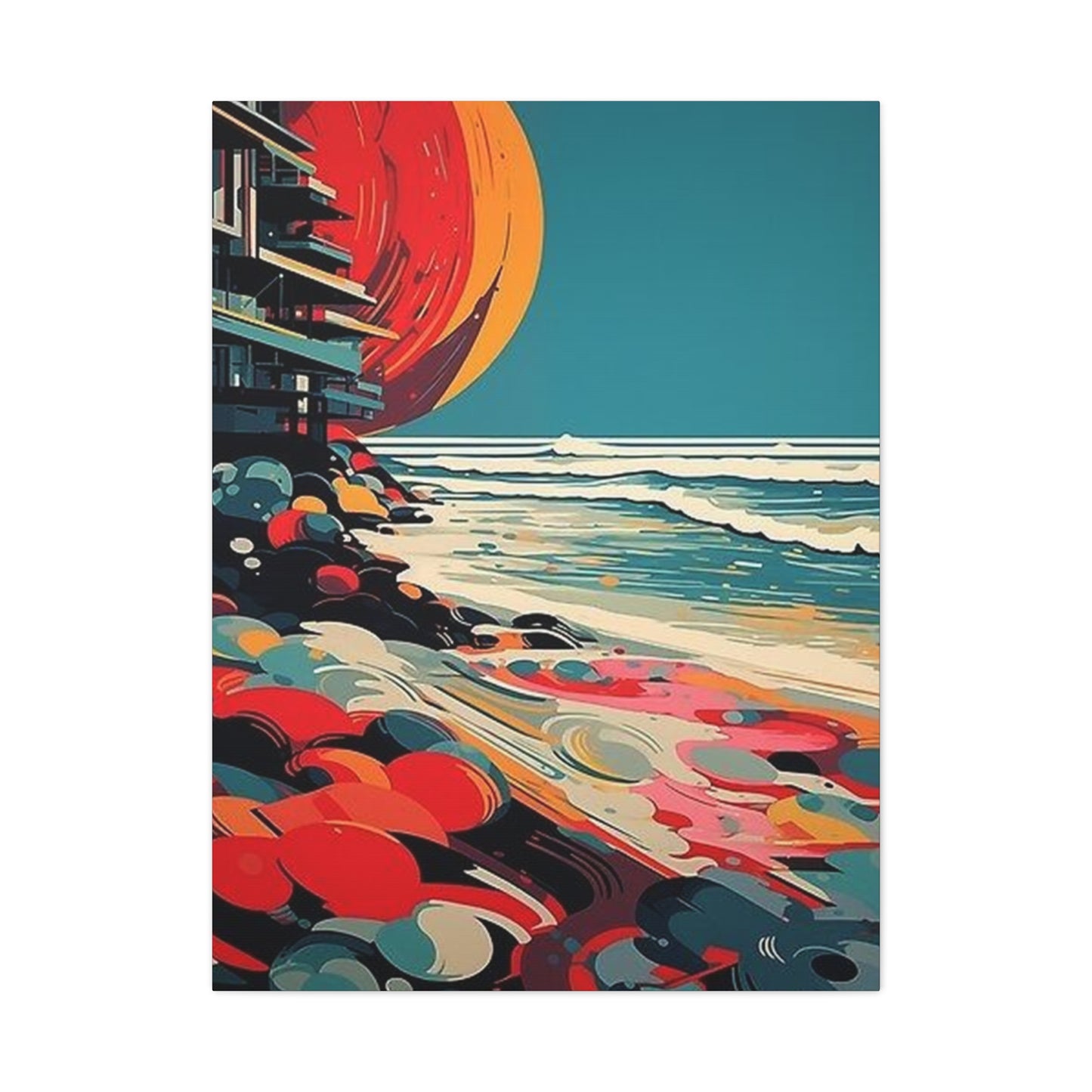 Abstract Sunset On A Beach Wall Art & Canvas Prints