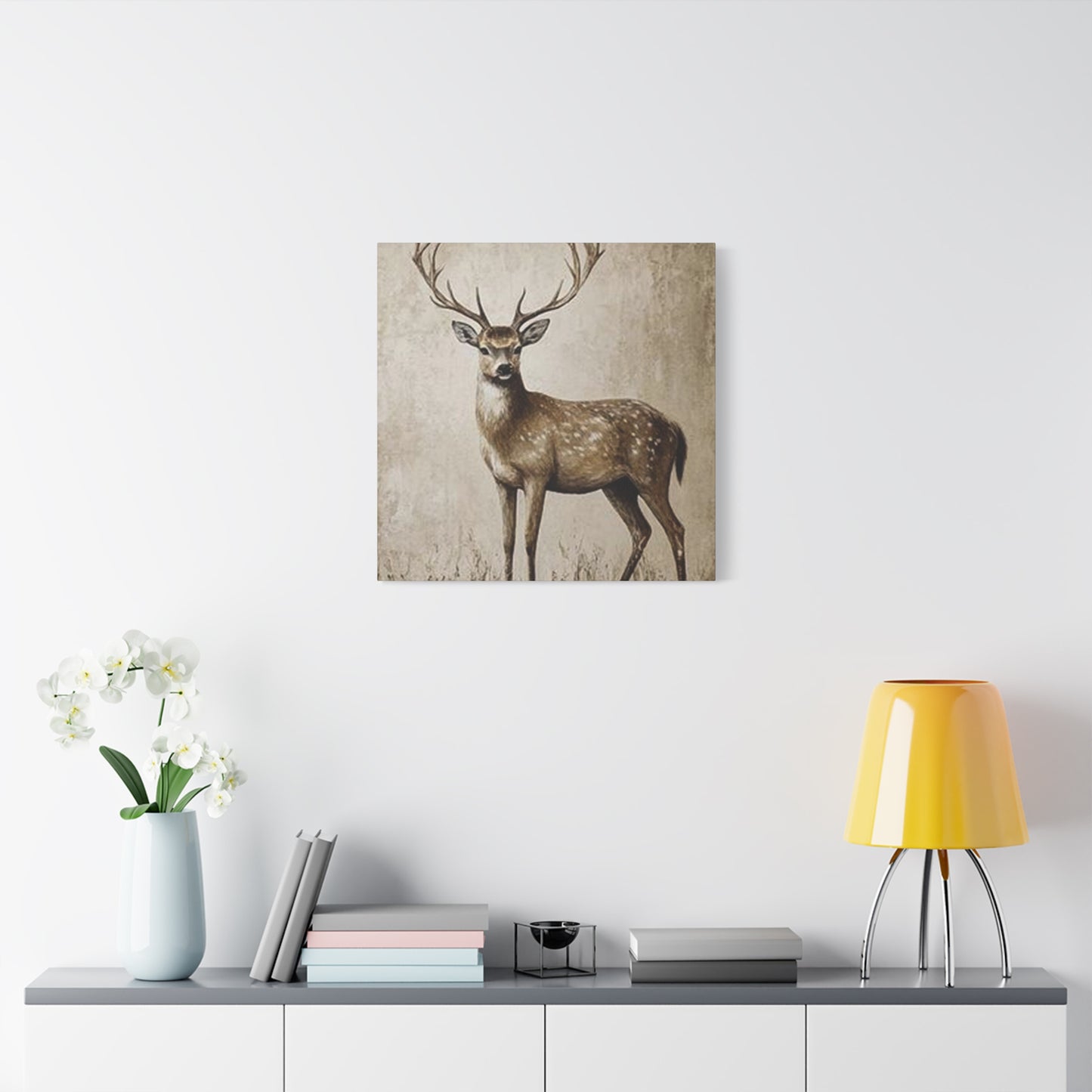 Baby Reindeer Painting Wall Art & Canvas Prints