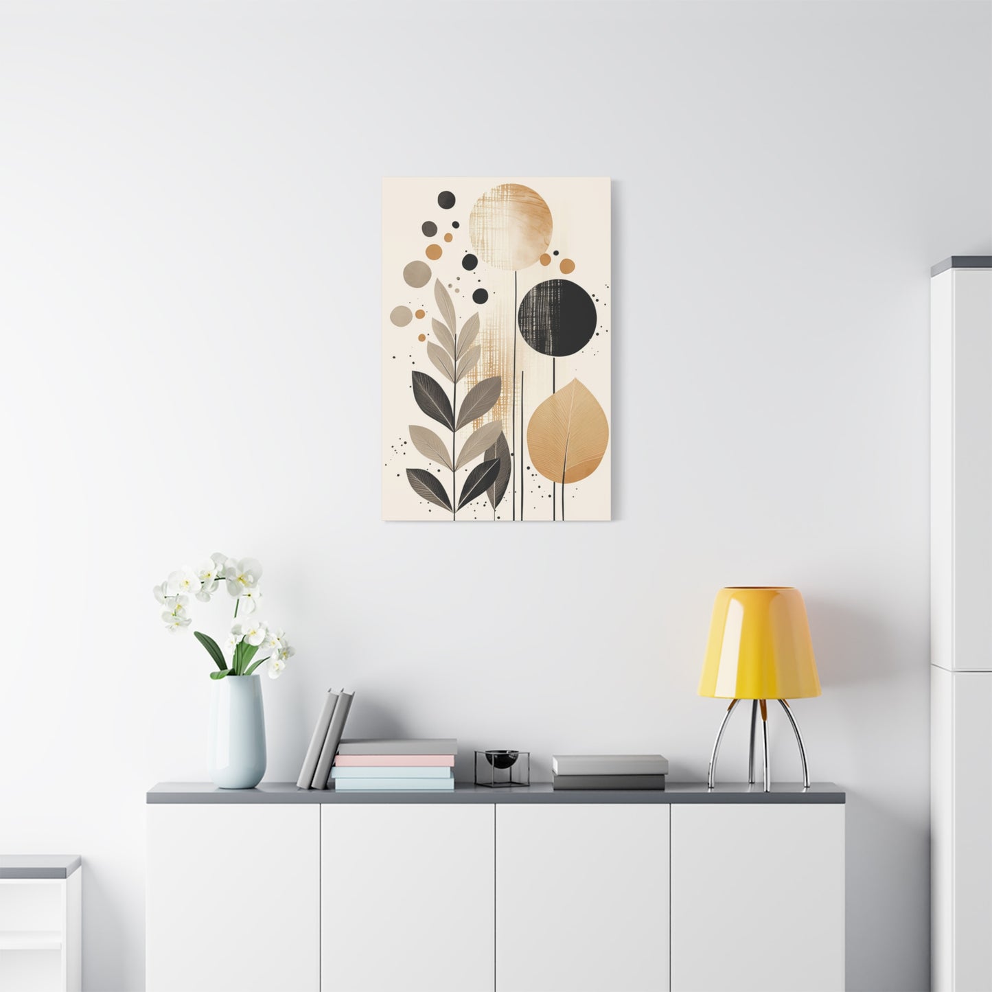 Plant With Black Circles Deco Wall Art & Canvas Prints