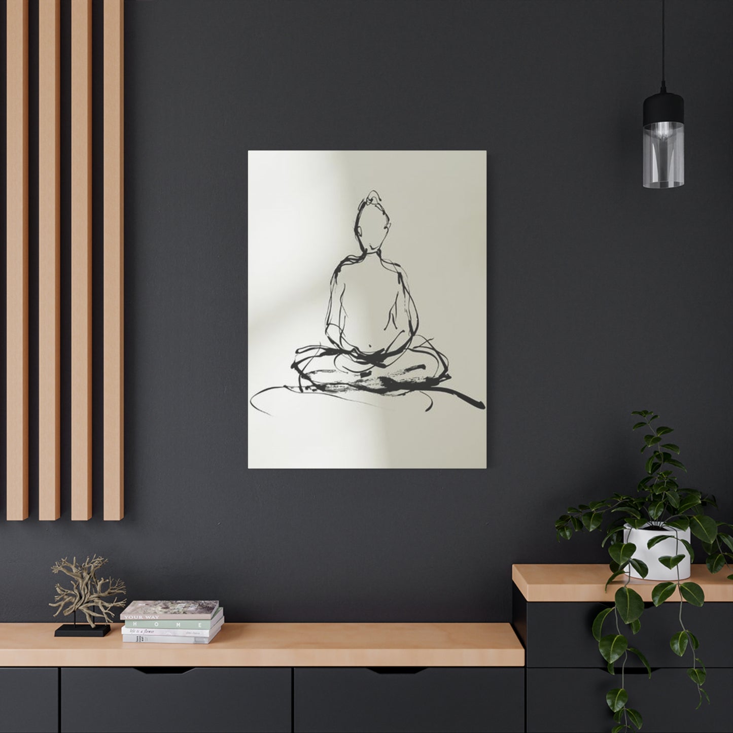 Buddha Yoga Drawing Wall Art & Canvas Prints