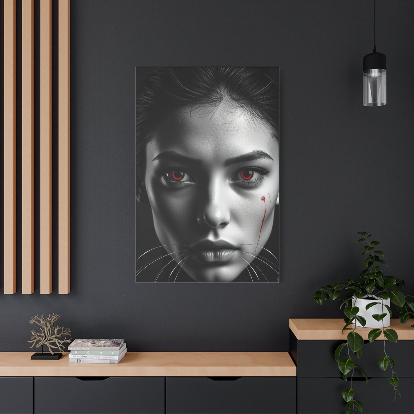 Supreme Black, White & Red Art Wall Art & Canvas Print