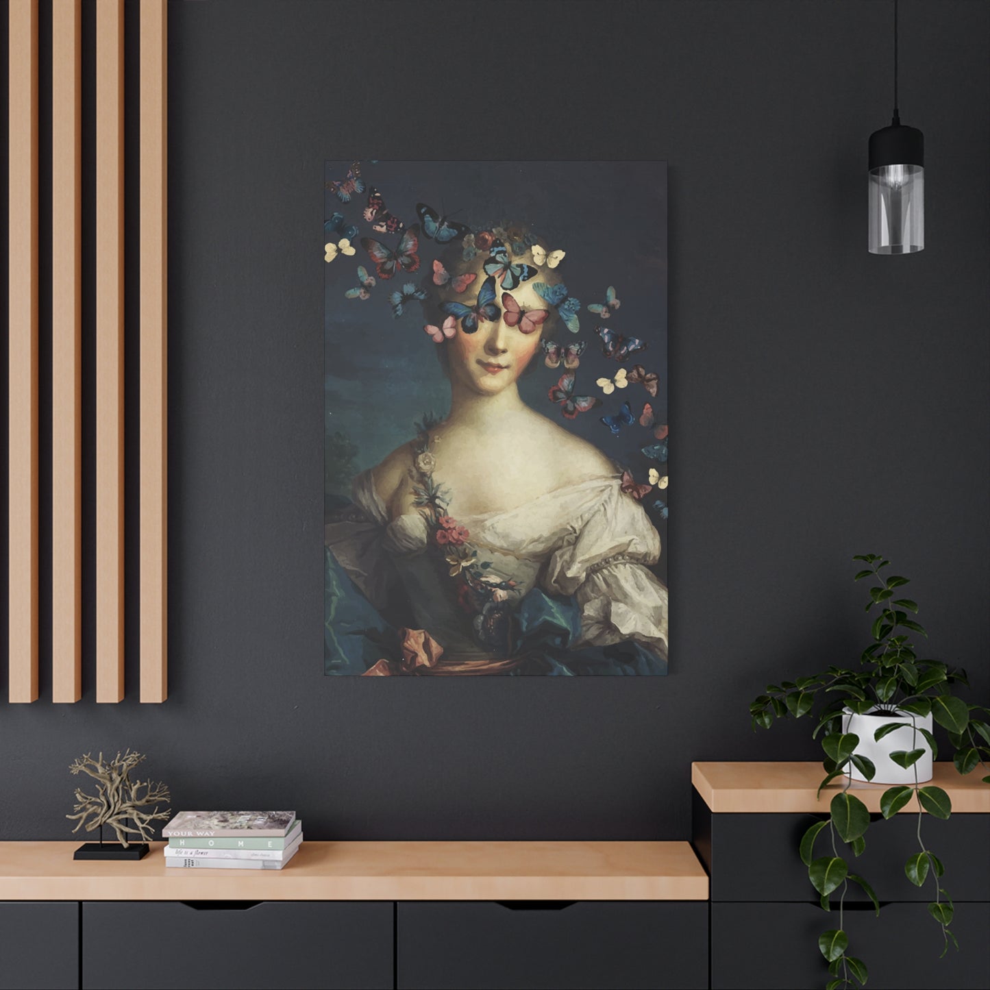 Beautiful Girl With Butterflies Wall Art & Canvas Prints
