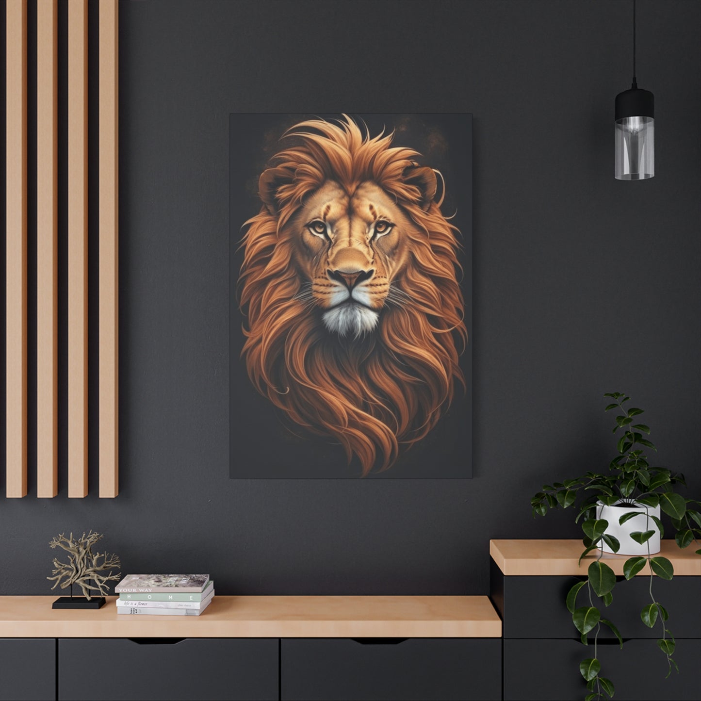 Wild Lion Abstract Portrait Wall Art & Canvas Prints