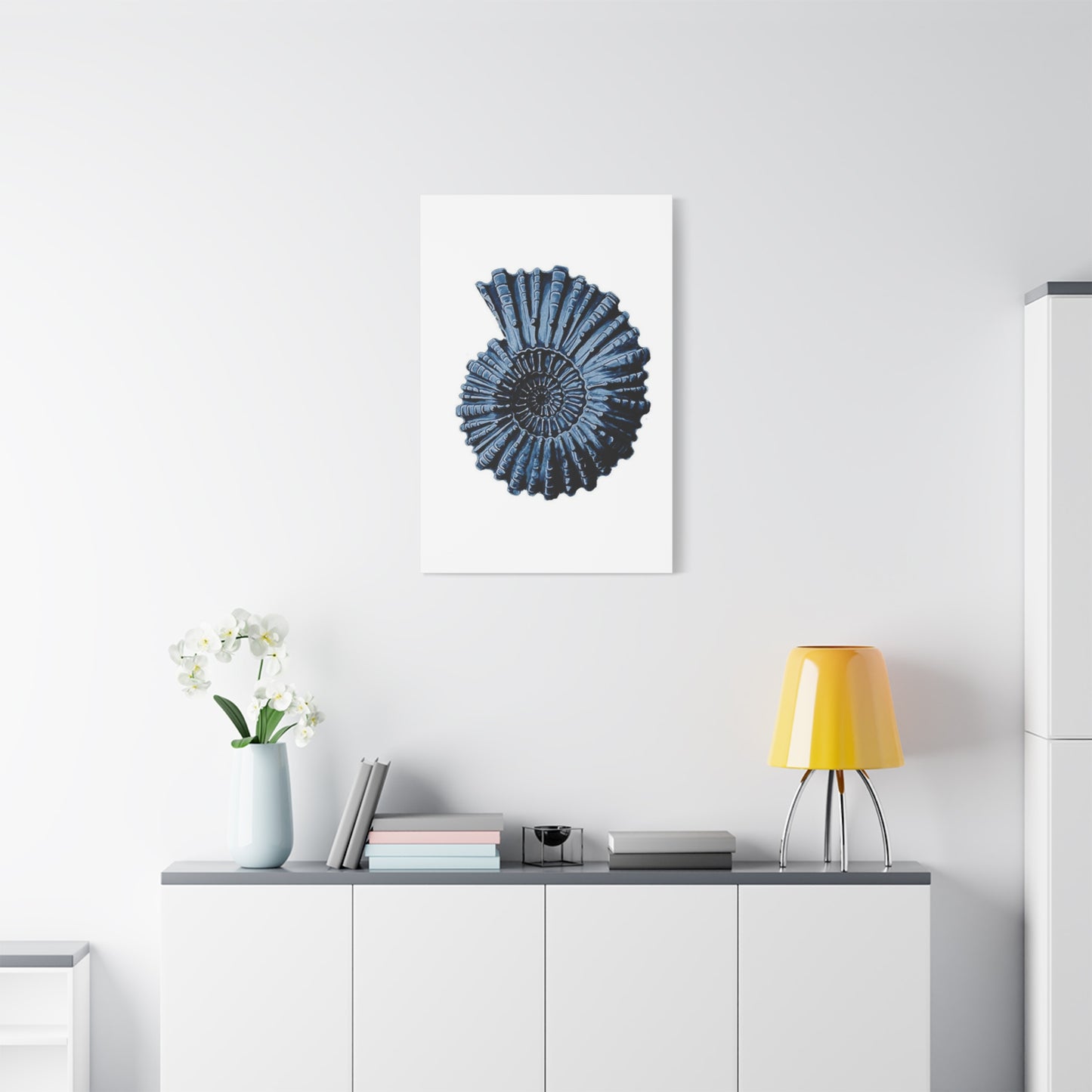 Beautiful Blue Shell Shape Poster Wall Art & Canvas Prints