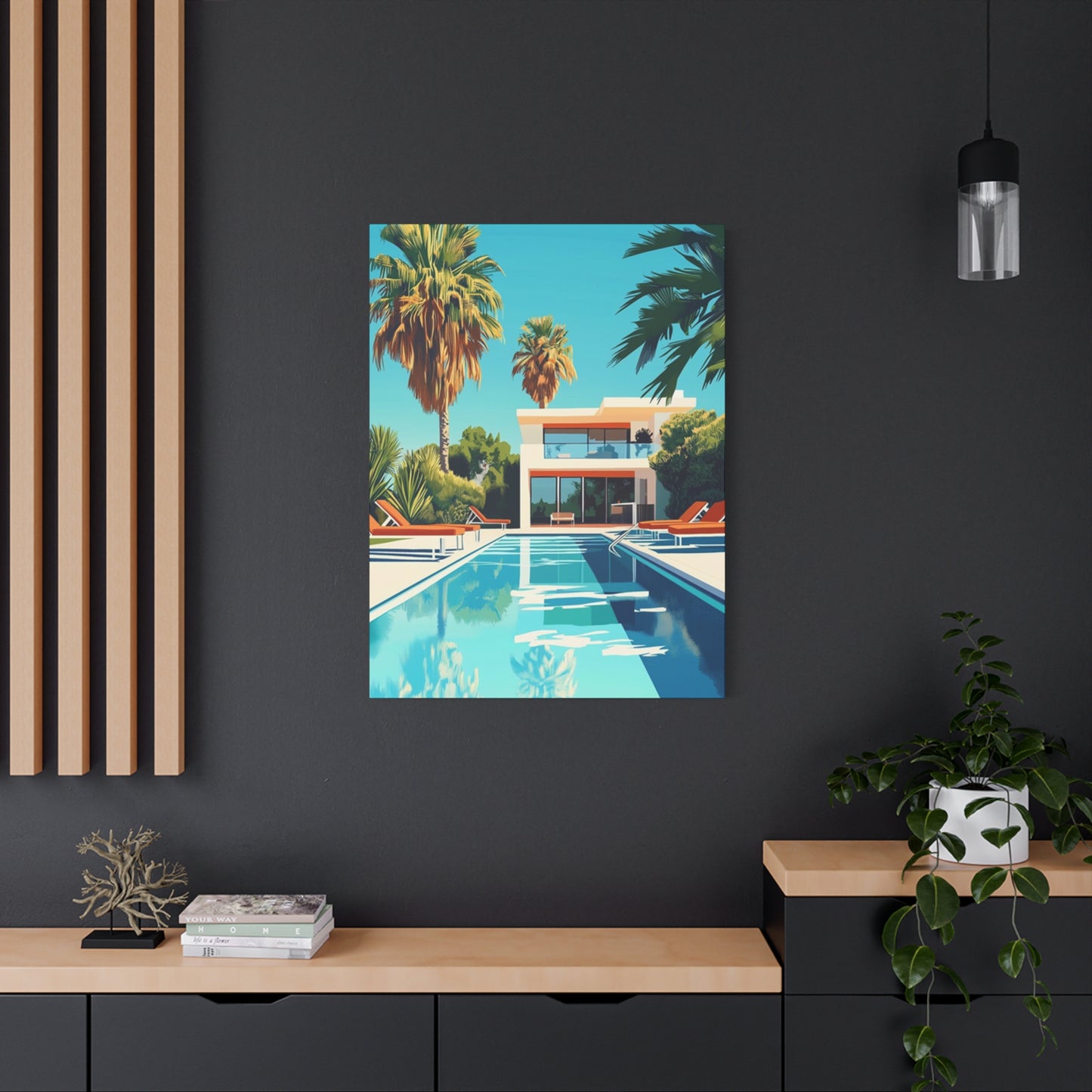 Long Swimming Pool In Resort Wall Art & Canvas Prints