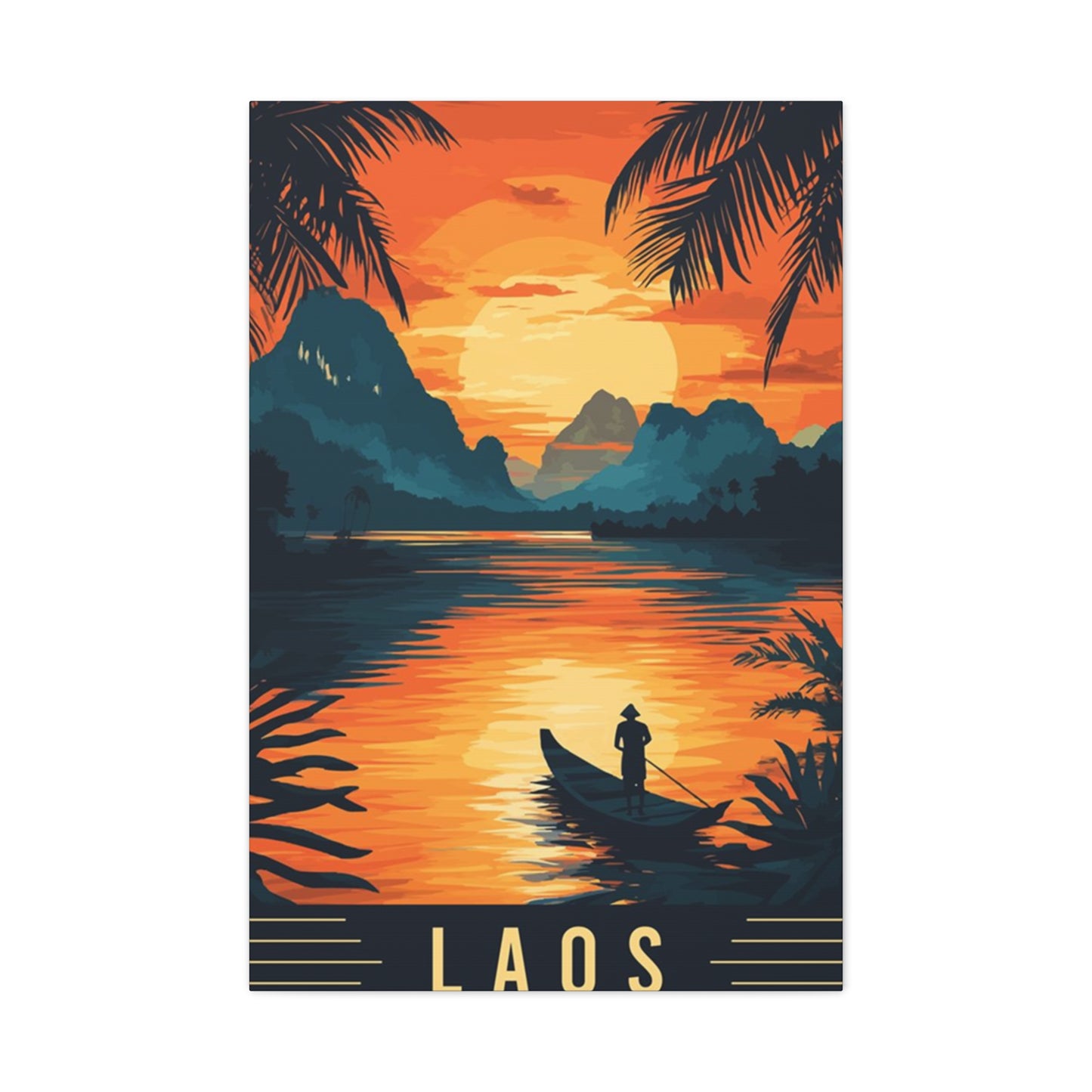 Laos Sunset Poster Wall Art & Canvas Prints