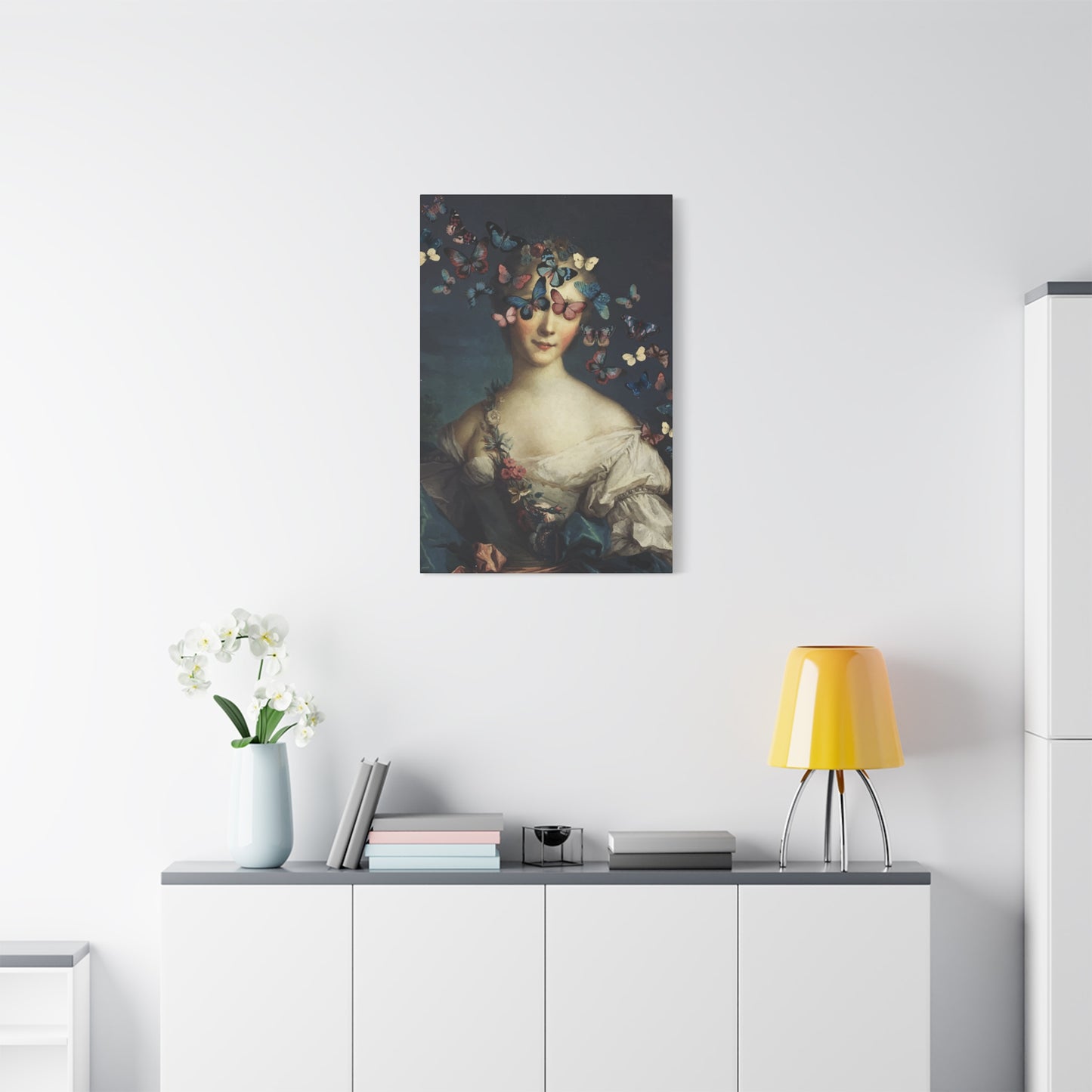 Beautiful Girl With Butterflies Wall Art & Canvas Prints