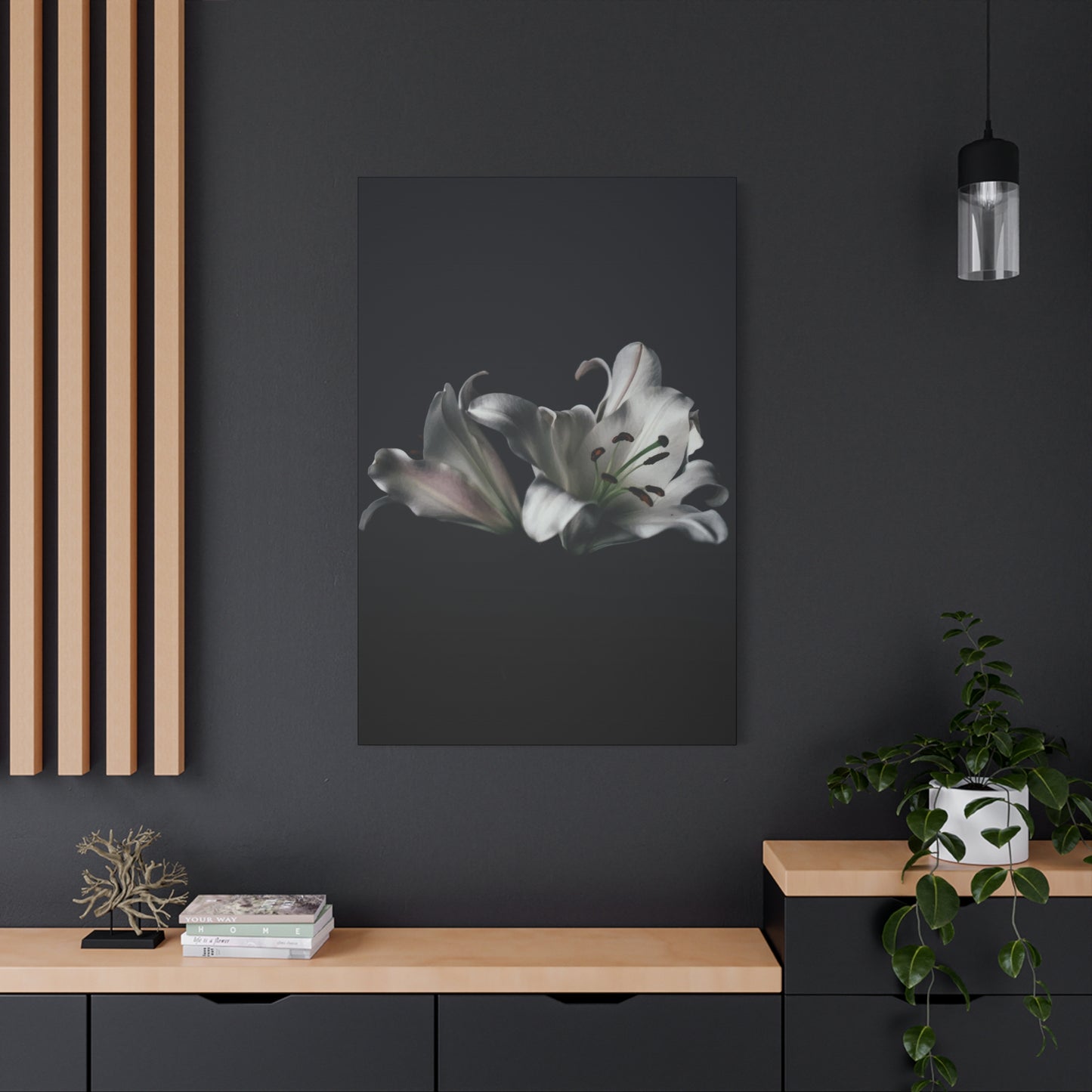 Black Flower Wall Art & Canvas Prints