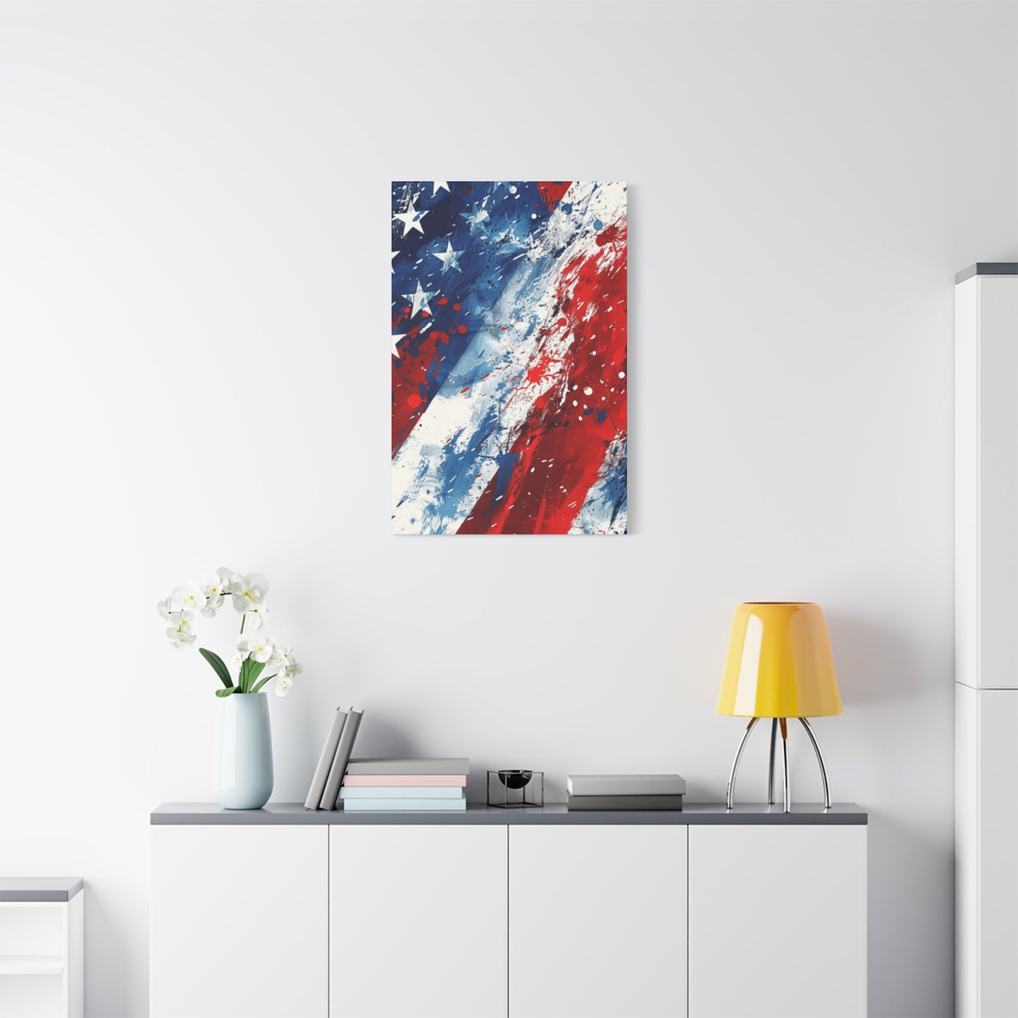 Abstract American Flag Painting Wall Art & Canvas Prints