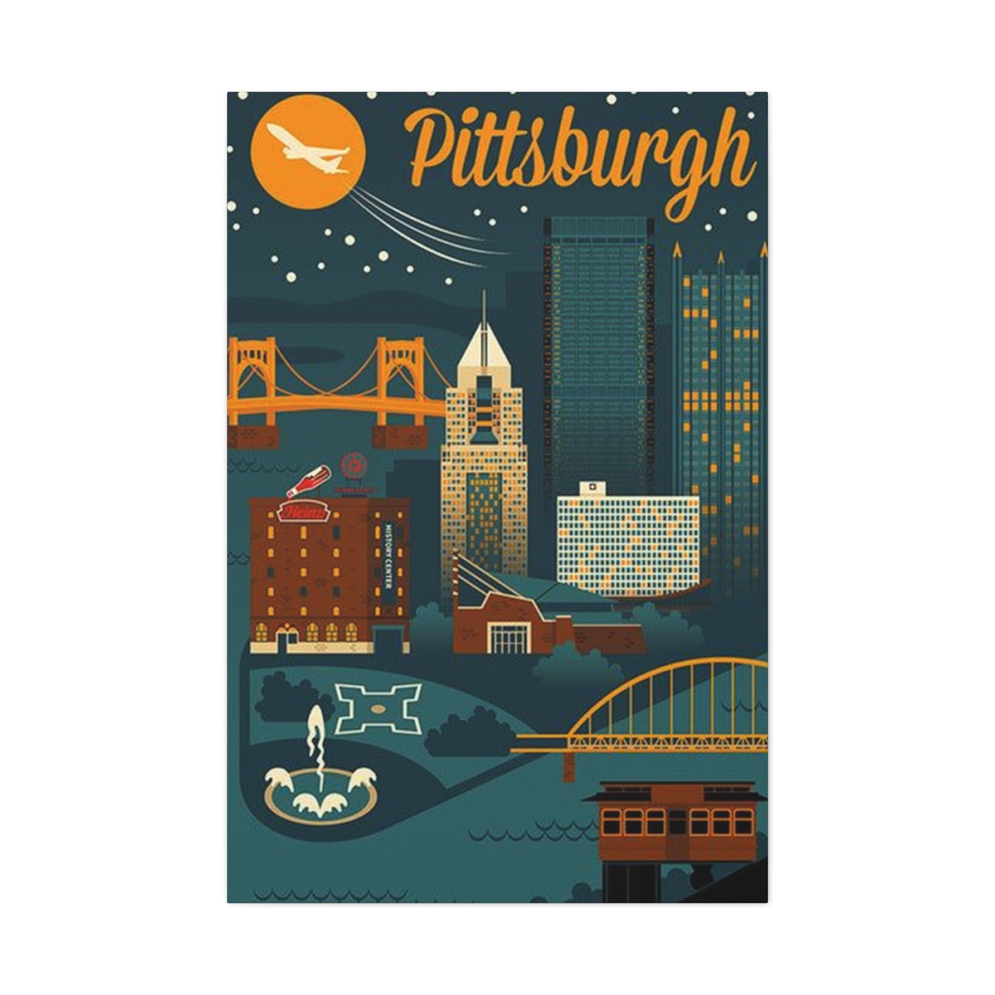 Pittsburgh Skyscraper Poster Wall Art & Canvas Prints