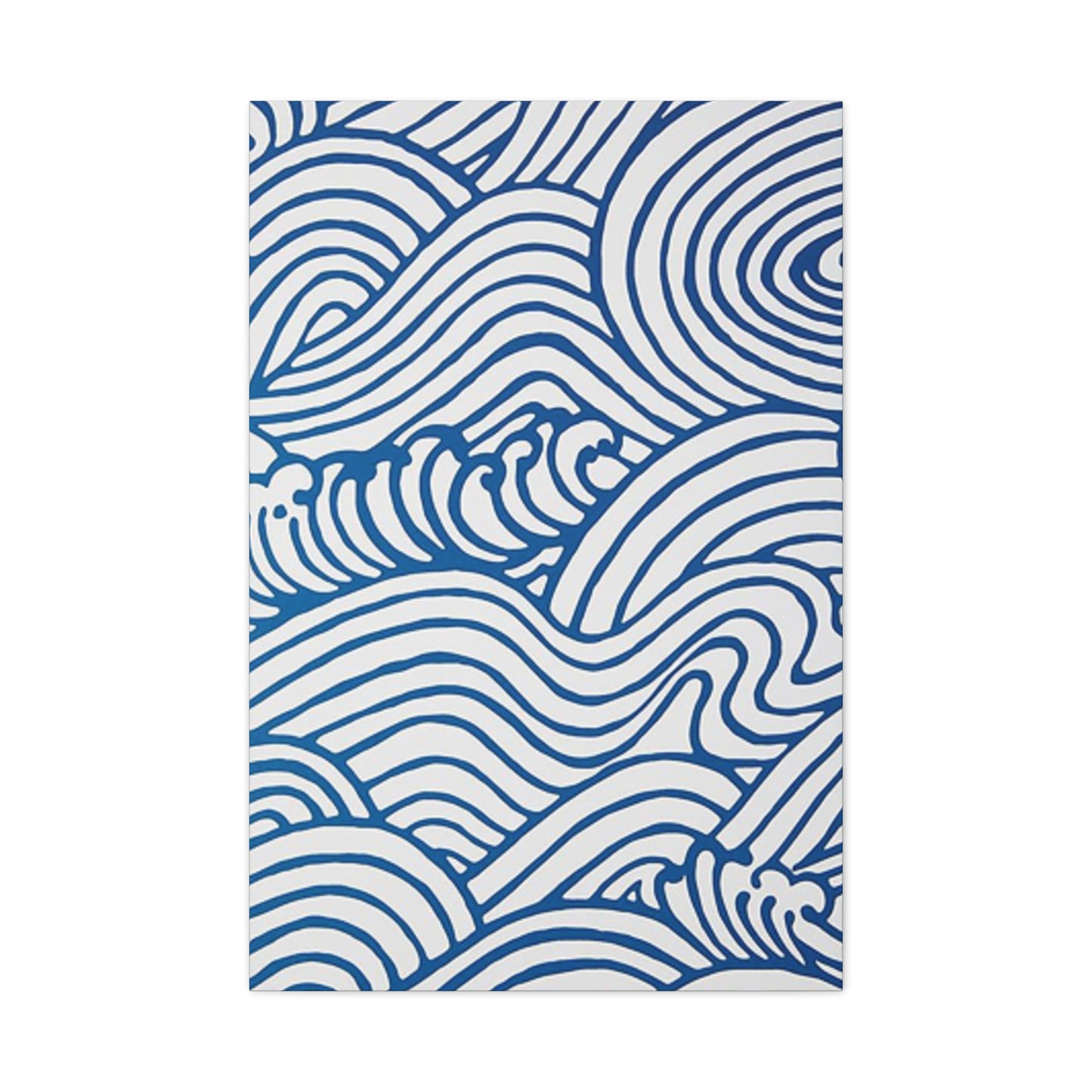 Blue Waves Drawing Wall Art & Canvas Prints