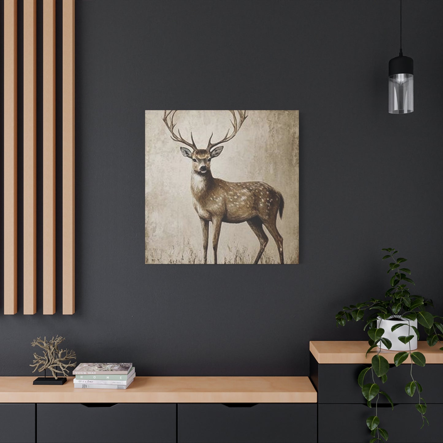 Baby Reindeer Painting Wall Art & Canvas Prints