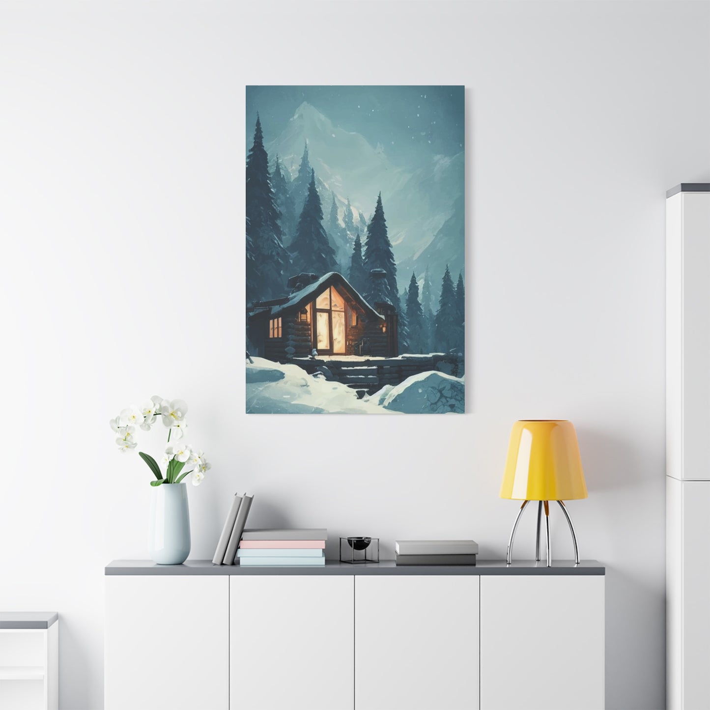 House in The Mountains Wall Art & Canvas Prints