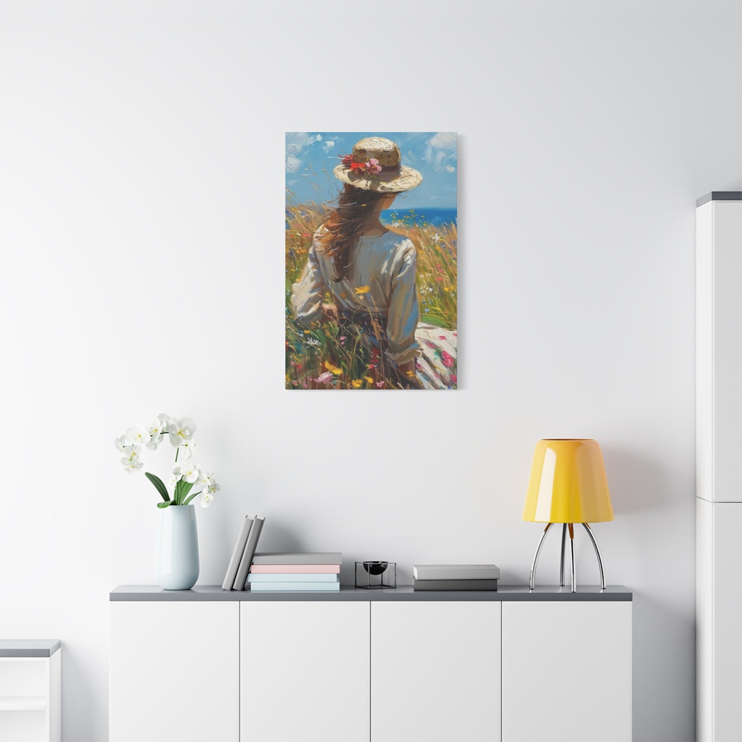 Woman by the Sea Wall Art & Canvas Prints