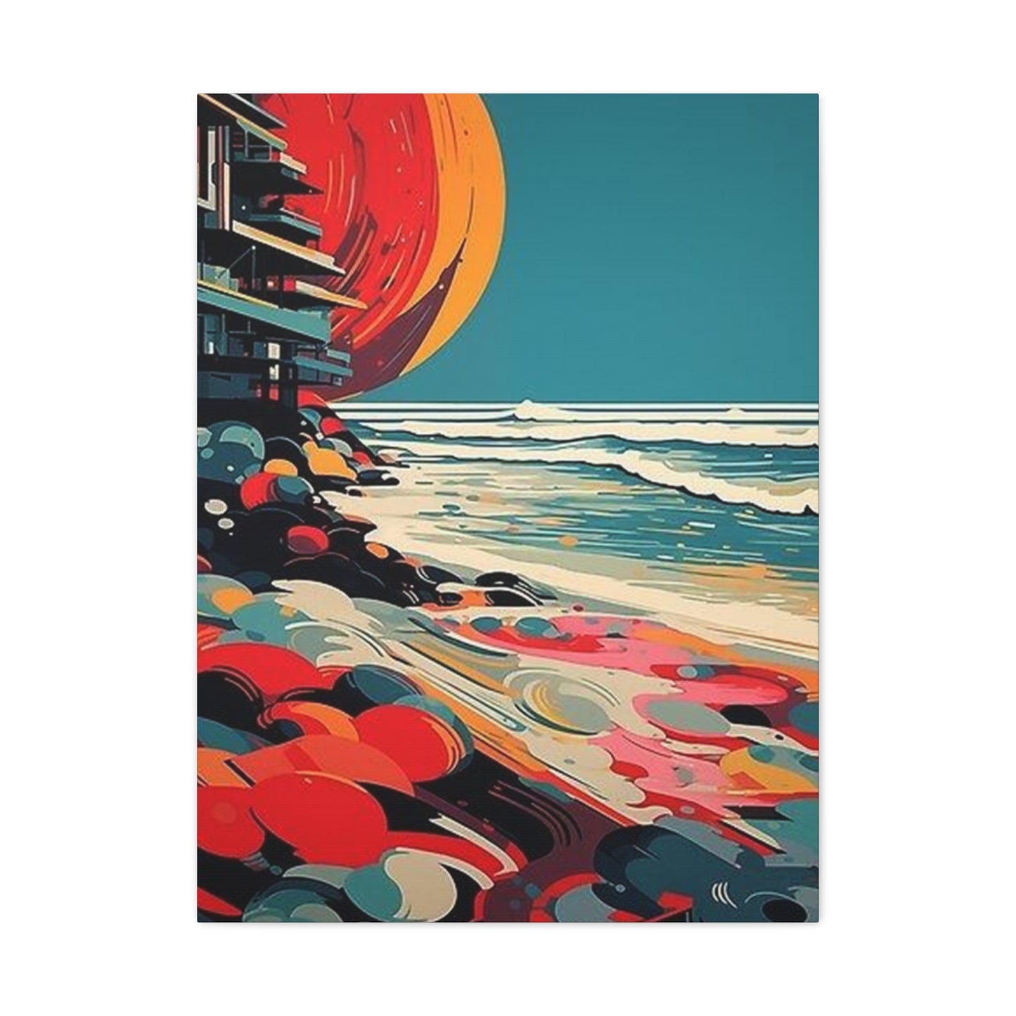 Abstract Sunset On A Beach Wall Art & Canvas Prints