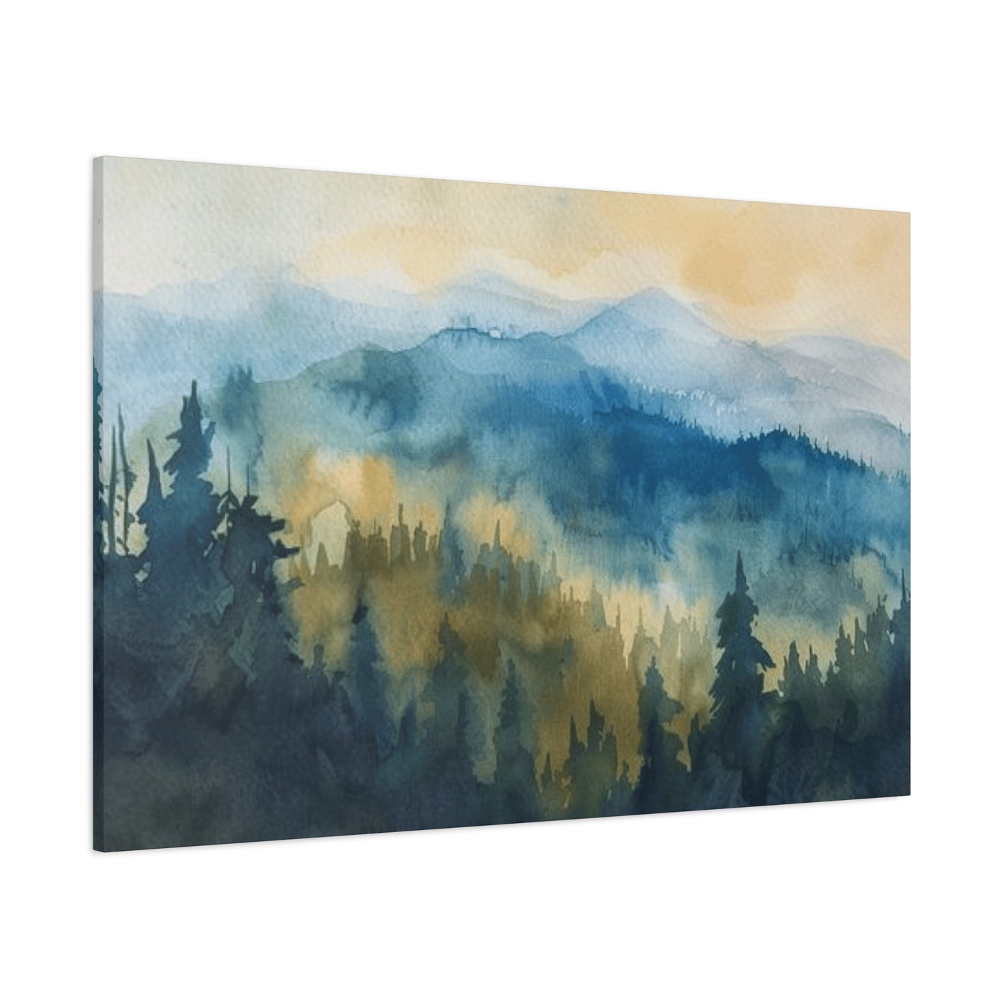 Blue Ridge Forest Water Painting Wall Art & Canvas Prints
