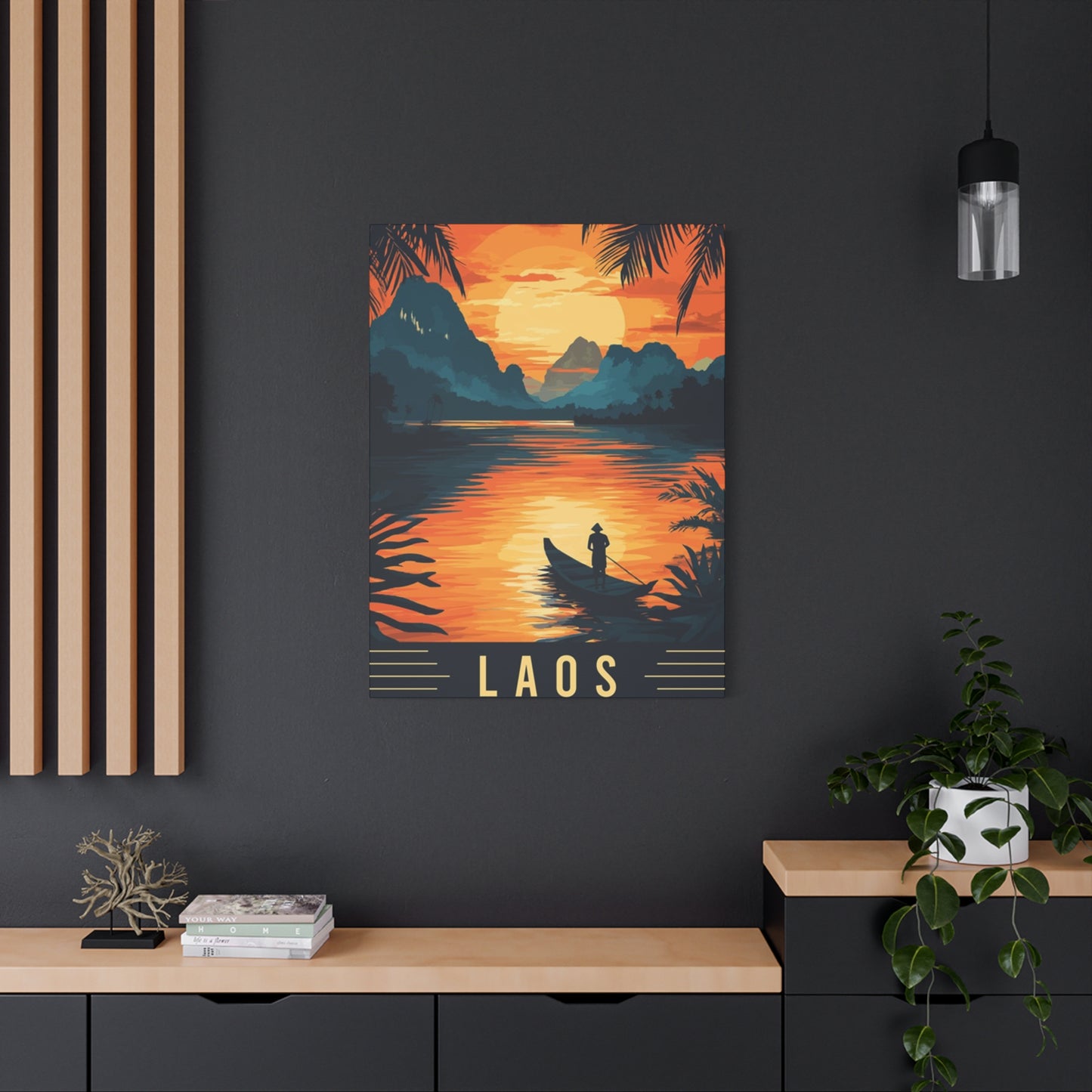Laos Sunset Poster Wall Art & Canvas Prints