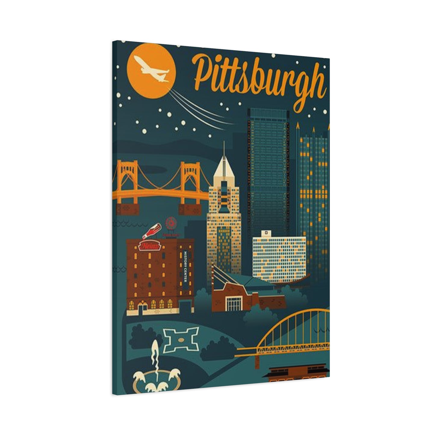 Pittsburgh Skyscraper Poster Wall Art & Canvas Prints