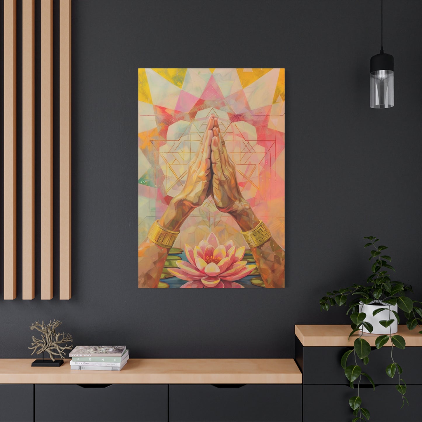 Namaste Gesture Painting Wall Art & Canvas Prints